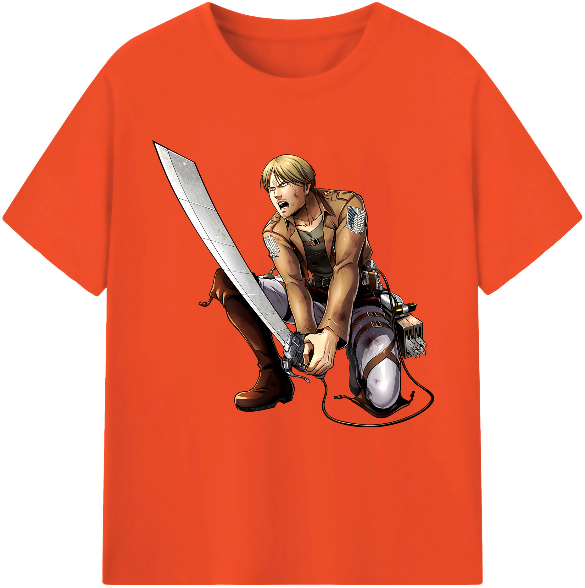 （画像用） 進撃の巨人 ミケ·ザカリアス Attack on Titan Mike Zakarius 綿100％半袖Tシャツ（フロントプリント）