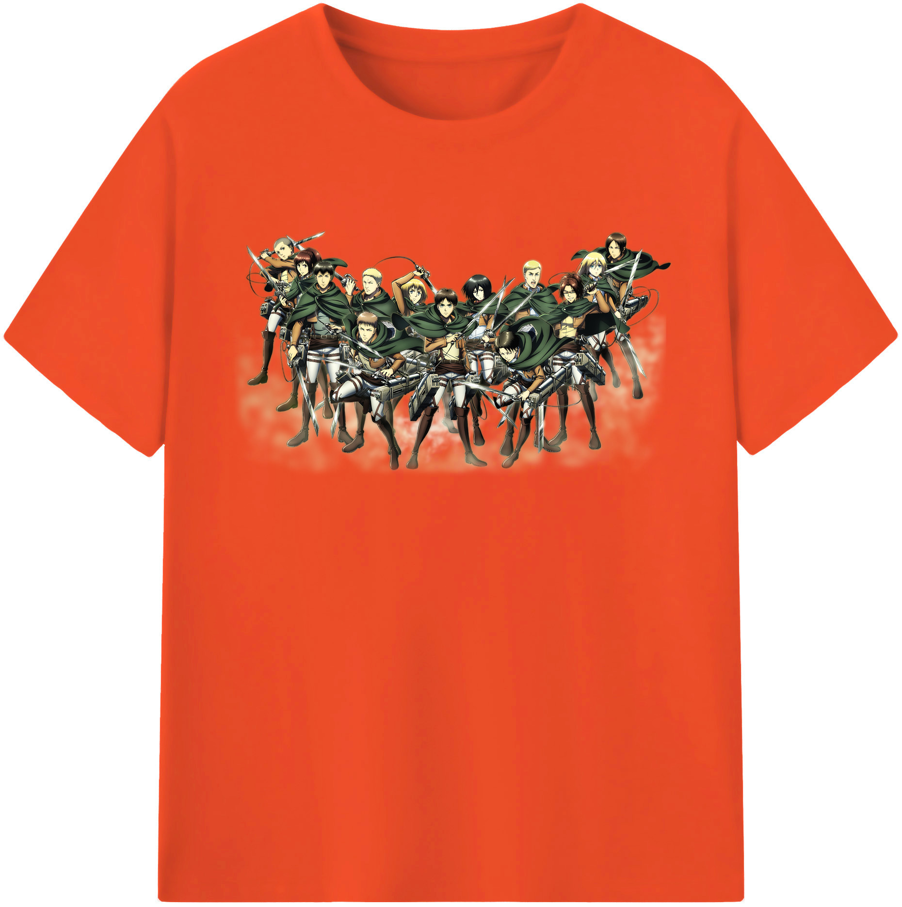 （画像用） 進撃の巨人 Attack on Titan 綿100％半袖Tシャツ（フロントプリント）