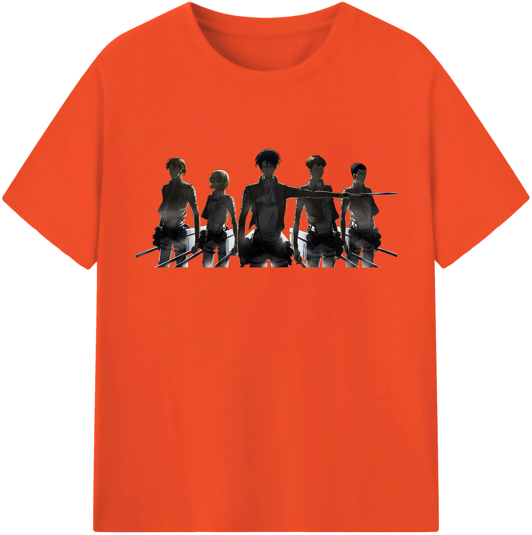 （画像用） 進撃の巨人 Attack on Titan 綿100％半袖Tシャツ（フロントプリント）