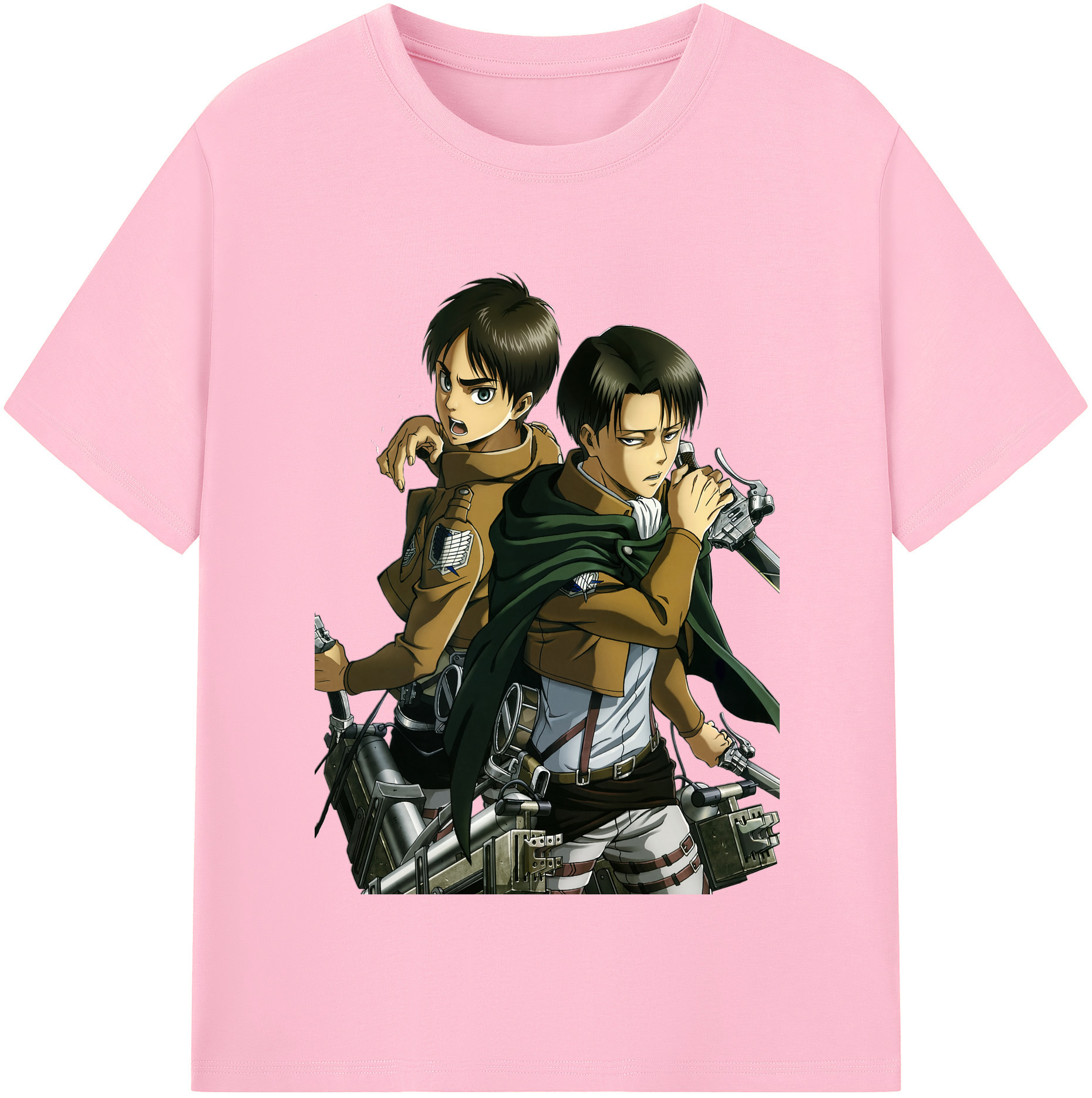 （画像用） 進撃の巨人 リヴァイ·アッカーマン Attack on Titan Levi Ackerman 綿100％半袖Tシャツ（フロントプリント）