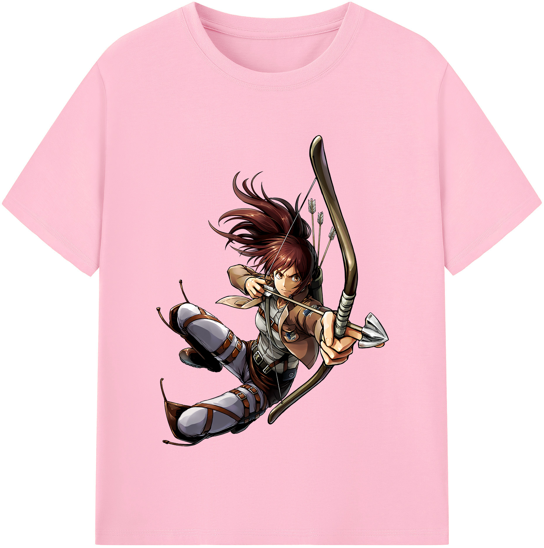 （画像用） 進撃の巨人 サシャ·ブラウス Attack on Titan Sasha Blaus 綿100％半袖Tシャツ（フロントプリント）