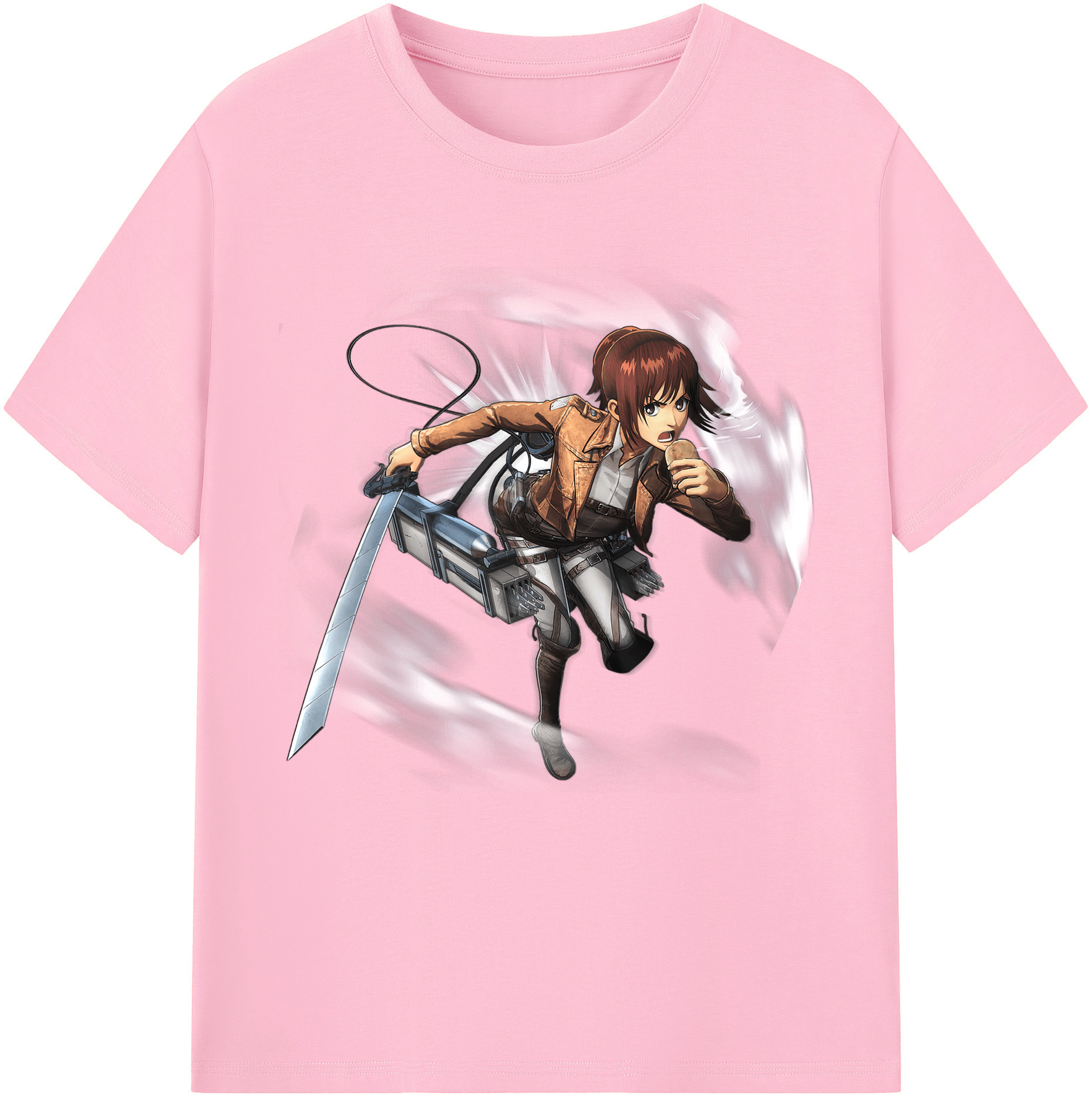 （画像用） 進撃の巨人 サシャ·ブラウス Attack on Titan Sasha Blaus 綿100％半袖Tシャツ（フロントプリント）
