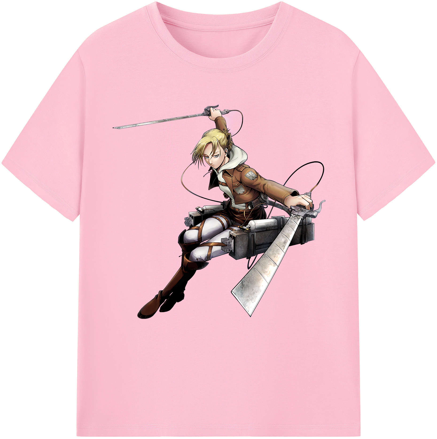 （画像用） 進撃の巨人 アニ・レオンハート Attack on Titan Annie Leonhart 綿100％半袖Tシャツ（フロントプリント）