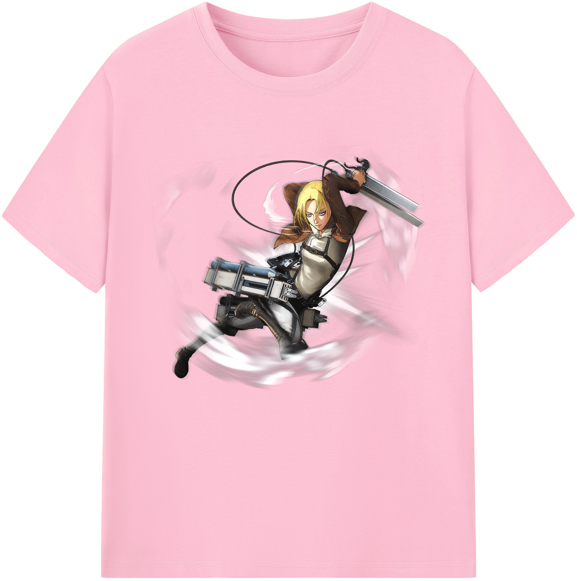 （画像用） 進撃の巨人 アニ・レオンハート Attack on Titan Annie Leonhart 綿100％半袖Tシャツ（フロントプリント）