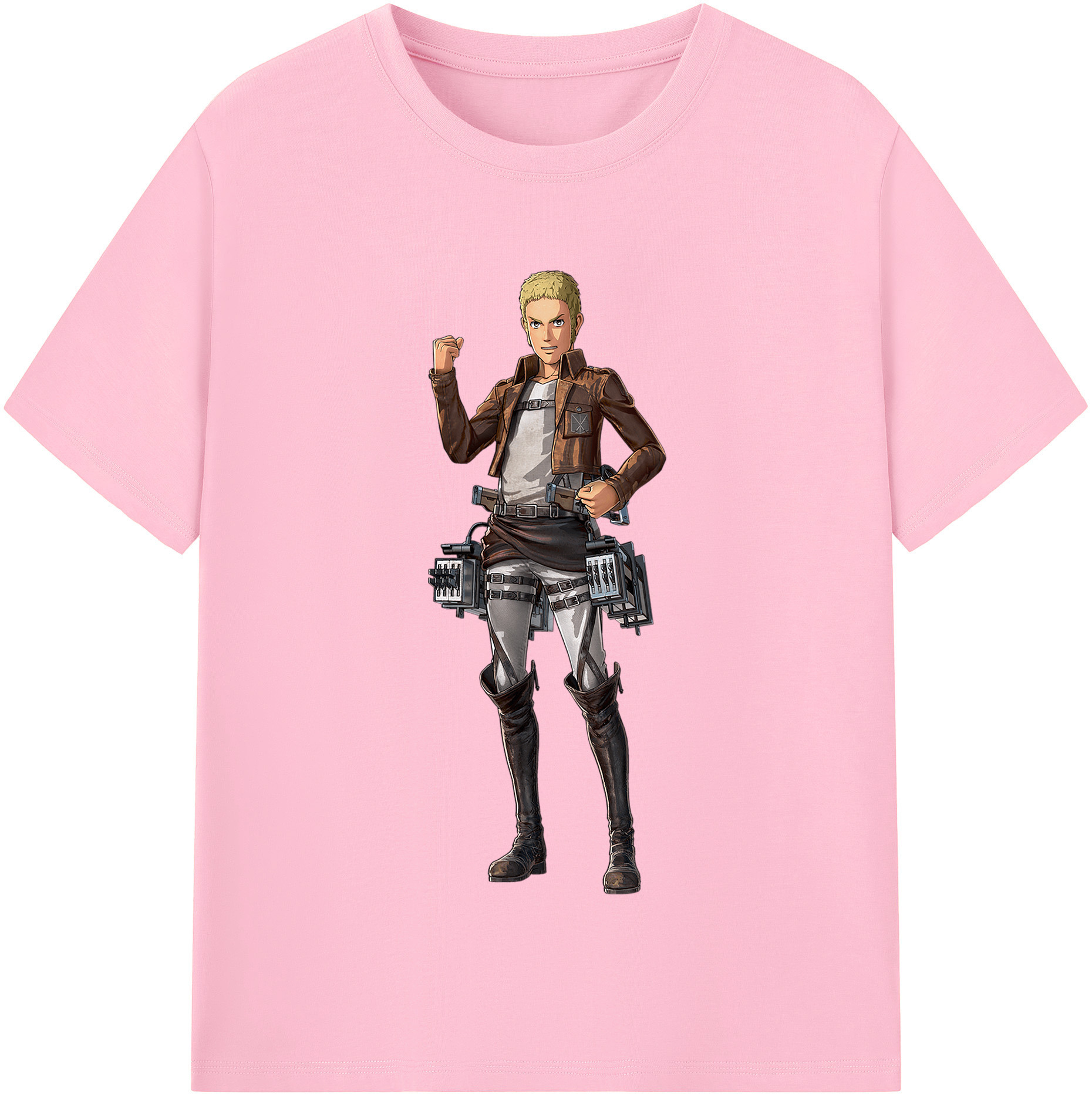 （画像用） 進撃の巨人 ライナー・ブラウン Attack on Titan Reiner Braun 綿100％半袖Tシャツ（フロントプリント）