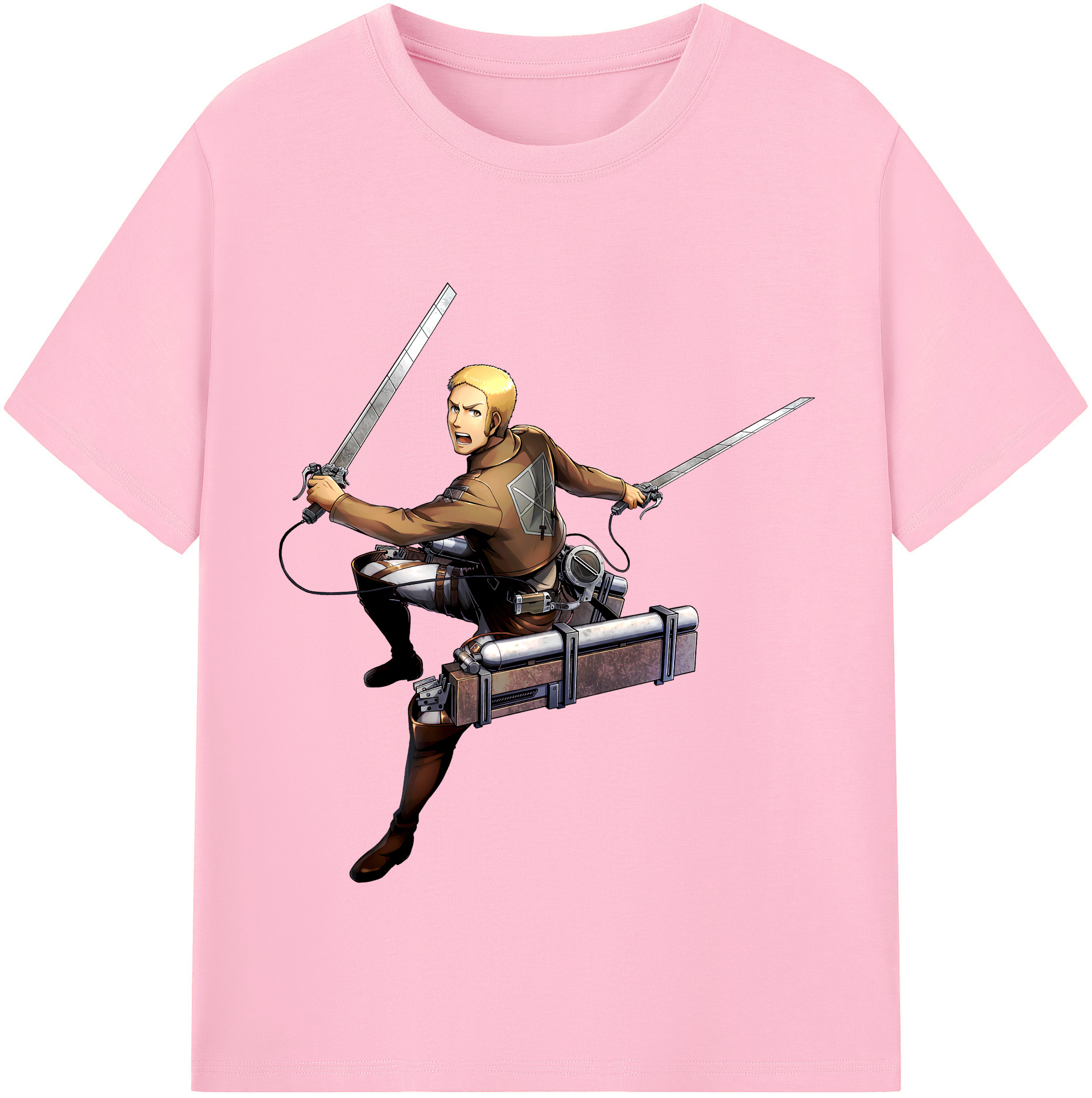 （画像用） 進撃の巨人 ライナー・ブラウン Attack on Titan Reiner Braun 綿100％半袖Tシャツ（フロントプリント）