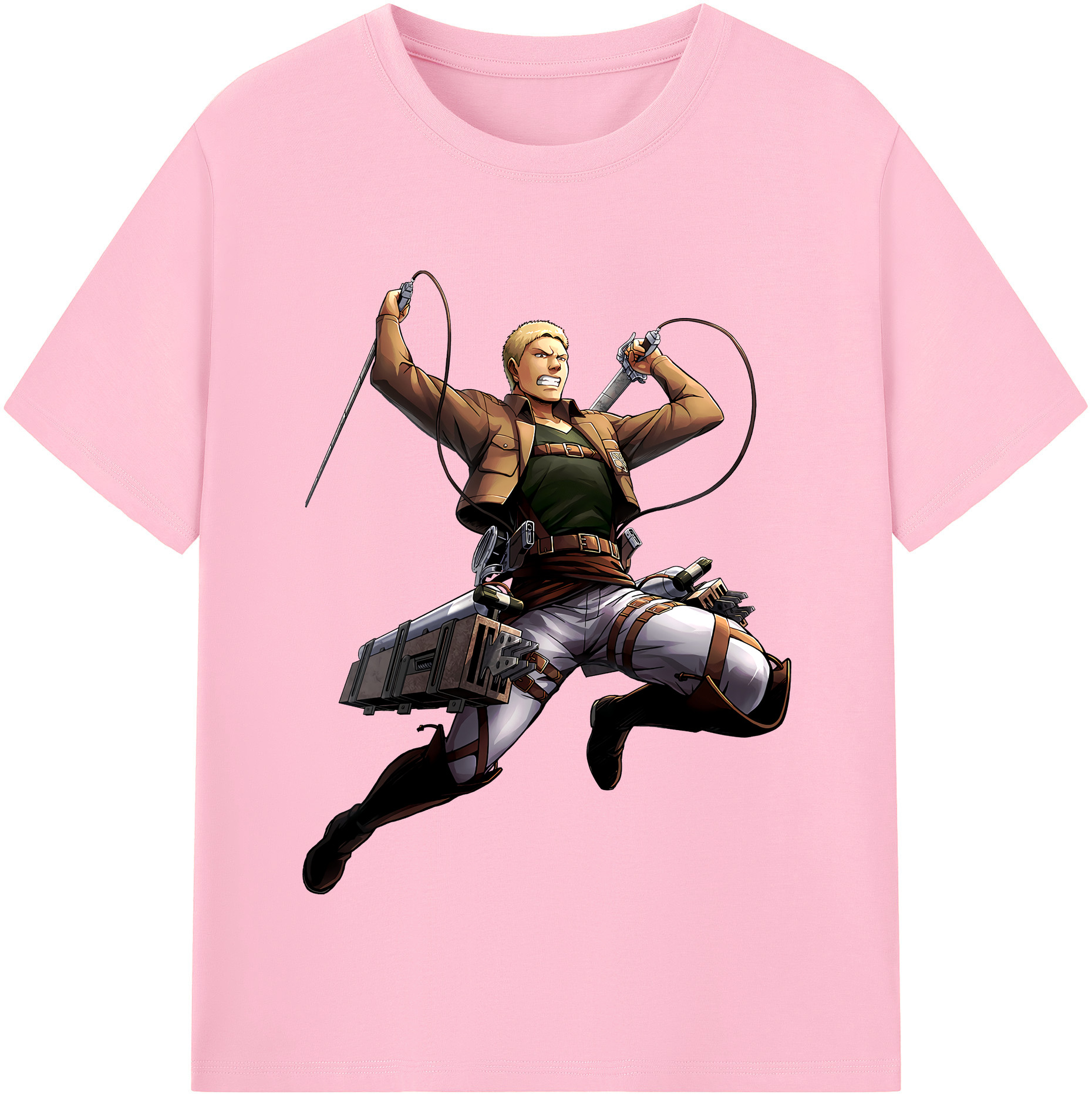 （画像用） 進撃の巨人 ライナー・ブラウン Attack on Titan Reiner Braun 綿100％半袖Tシャツ（フロントプリント）
