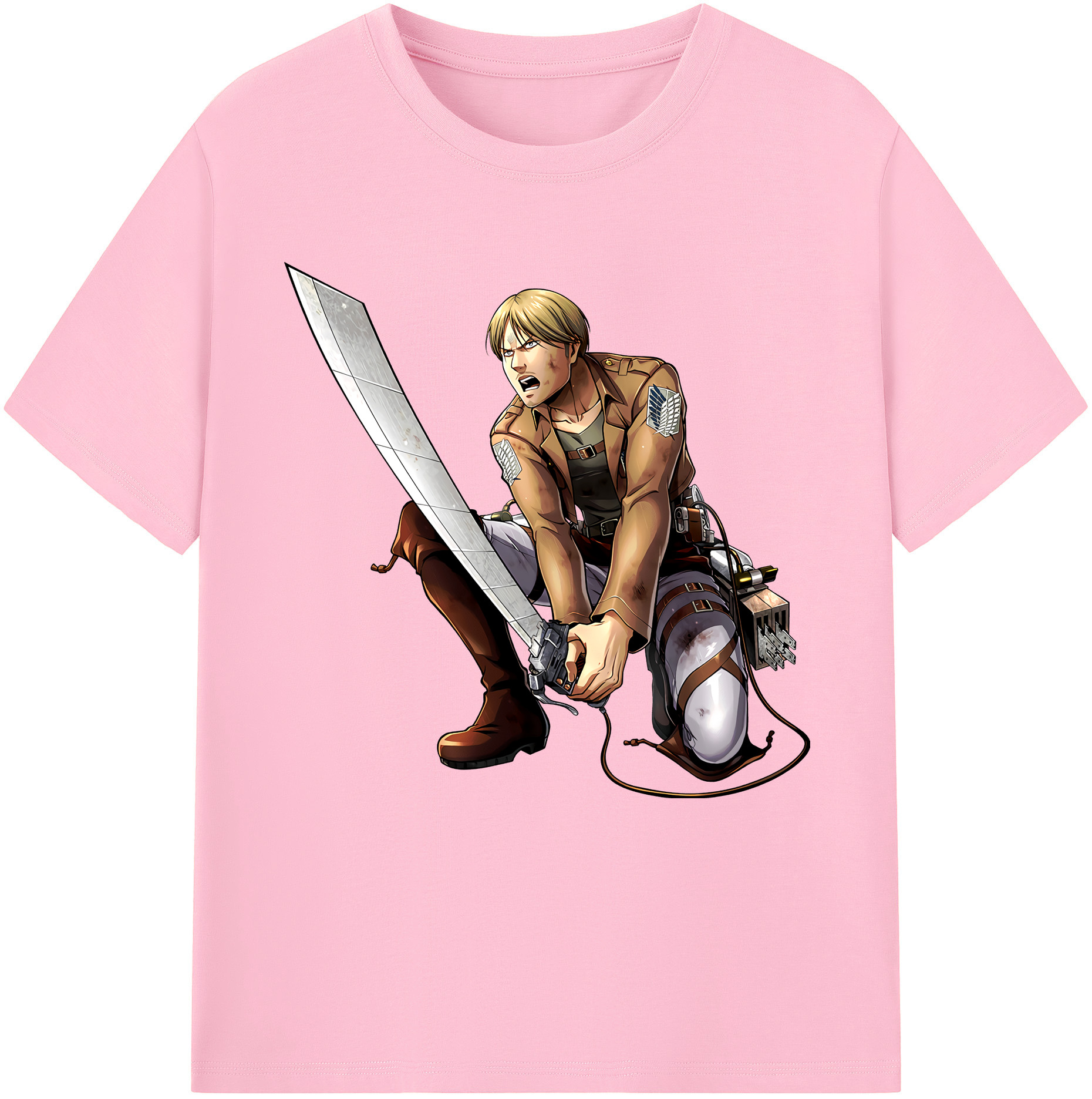 （画像用） 進撃の巨人 ミケ·ザカリアス Attack on Titan Mike Zakarius 綿100％半袖Tシャツ（フロントプリント）