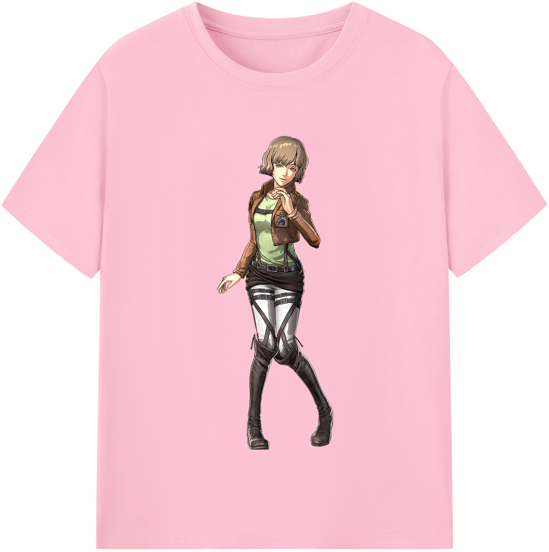 （画像用） 進撃の巨人 ヒツチ Attack on Titan Hitch 綿100％半袖Tシャツ（フロントプリント）