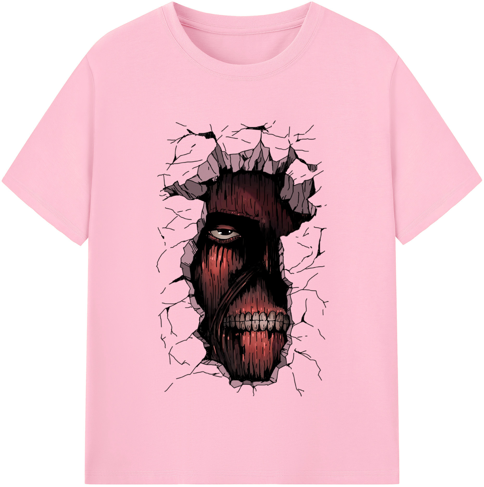 （画像用） 進撃の巨人 Attack on Titan 綿100％半袖Tシャツ（フロントプリント）