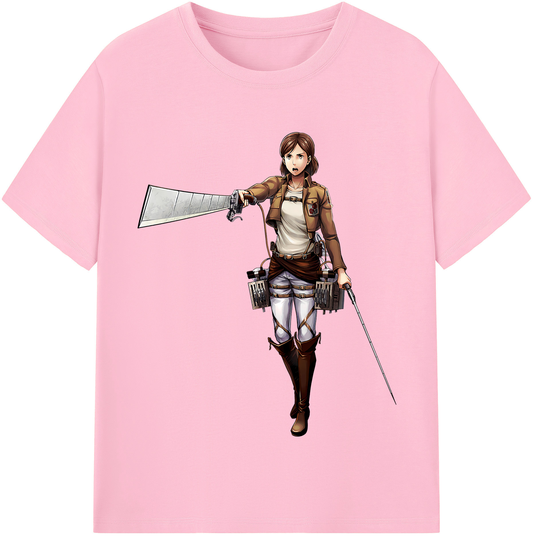 （画像用） 進撃の巨人 Attack on Titan 綿100％半袖Tシャツ（フロントプリント）