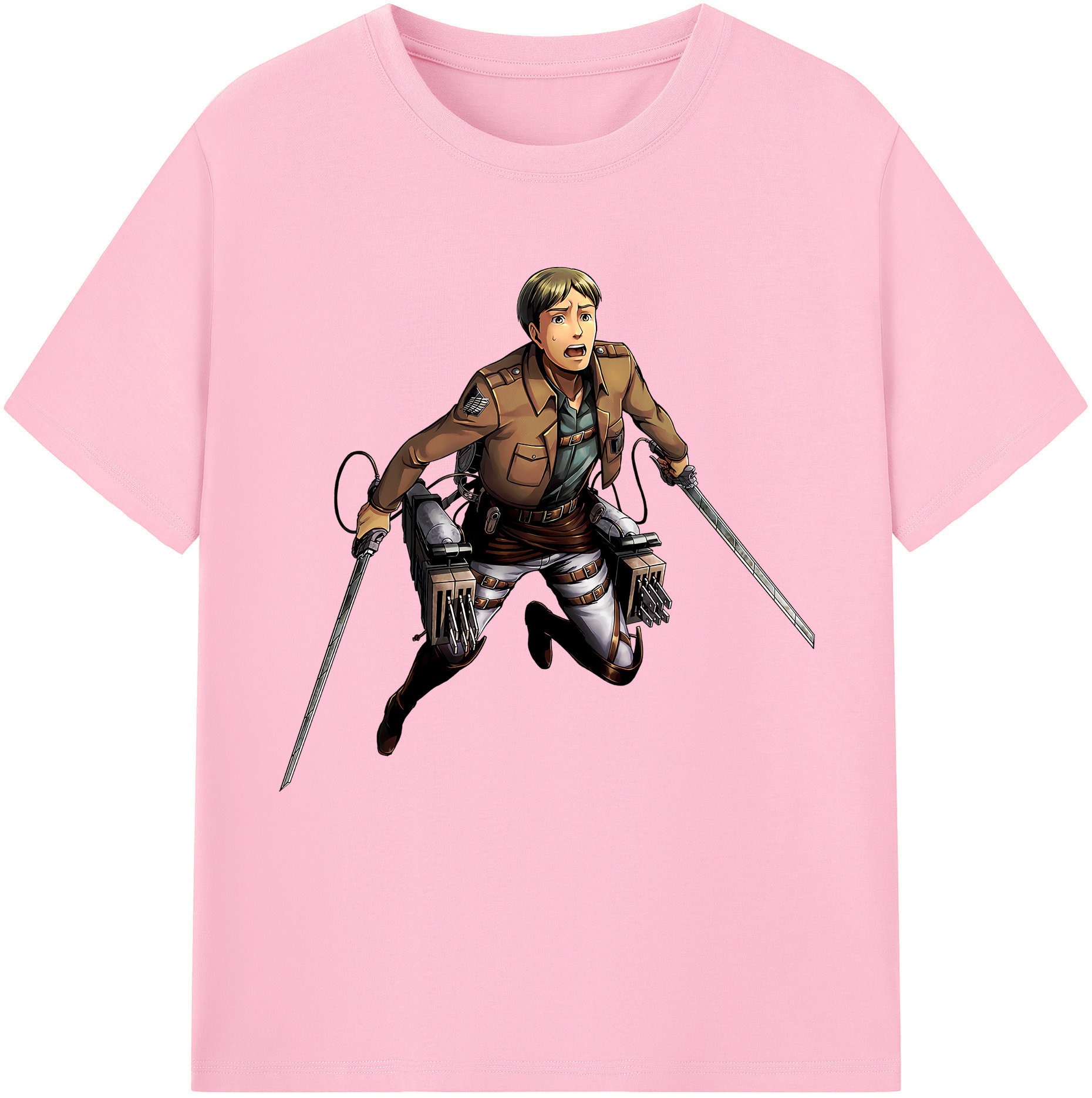 （画像用） 進撃の巨人 Attack on Titan 綿100％半袖Tシャツ（フロントプリント）