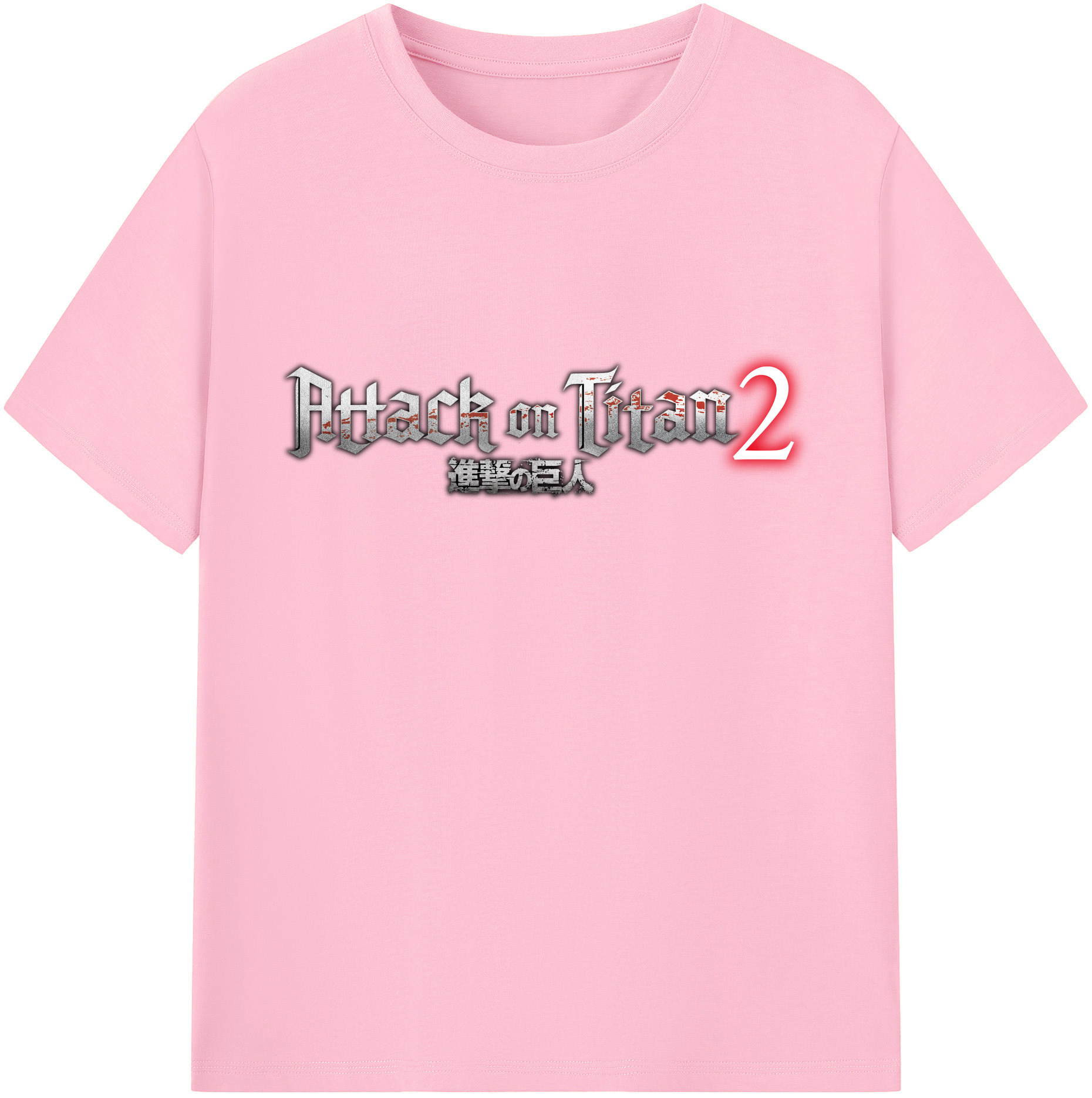 （画像用） 進撃の巨人 Attack on Titan 綿100％半袖Tシャツ（フロントプリント）
