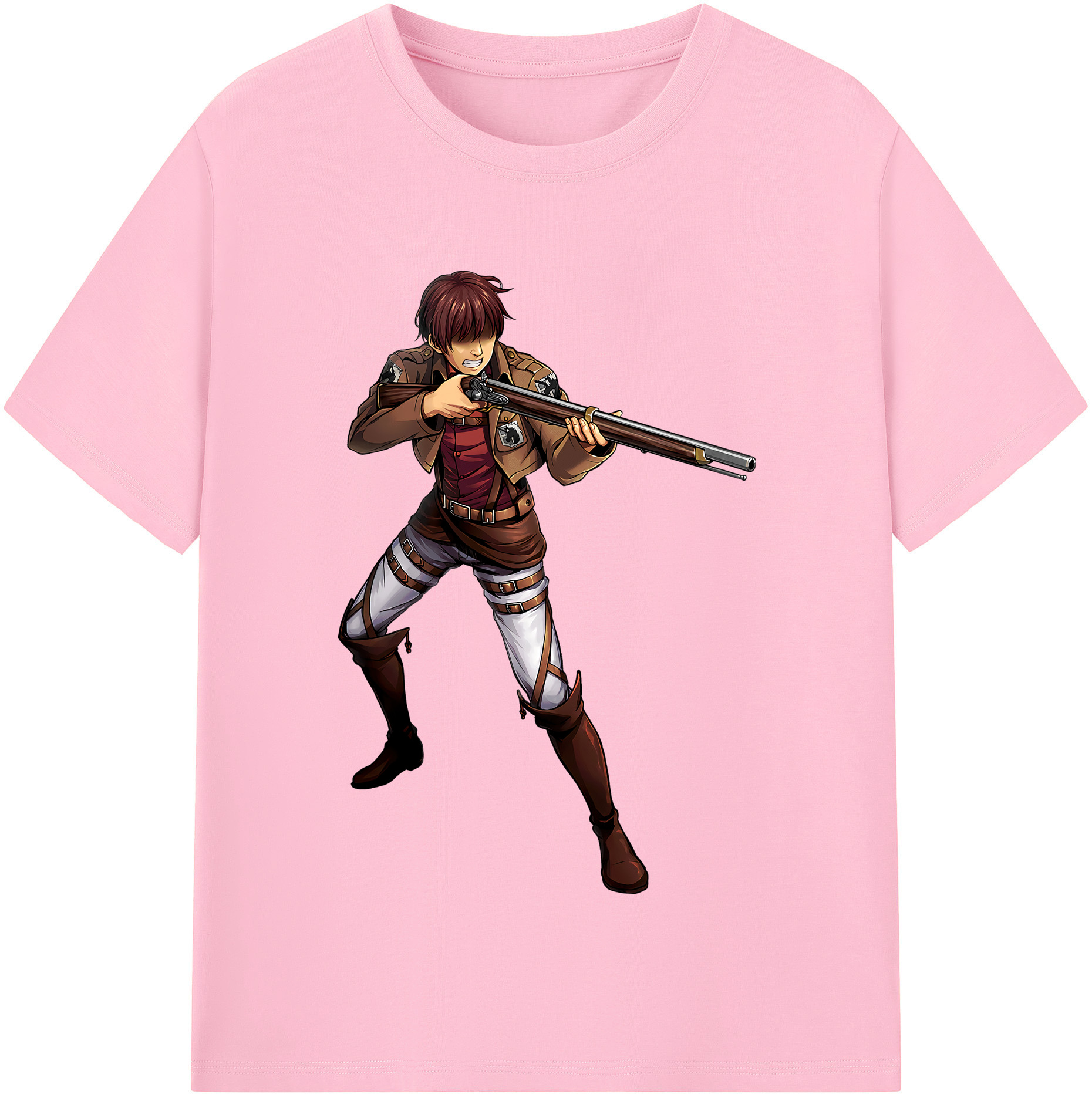 （画像用） 進撃の巨人 Attack on Titan 綿100％半袖Tシャツ（フロントプリント）