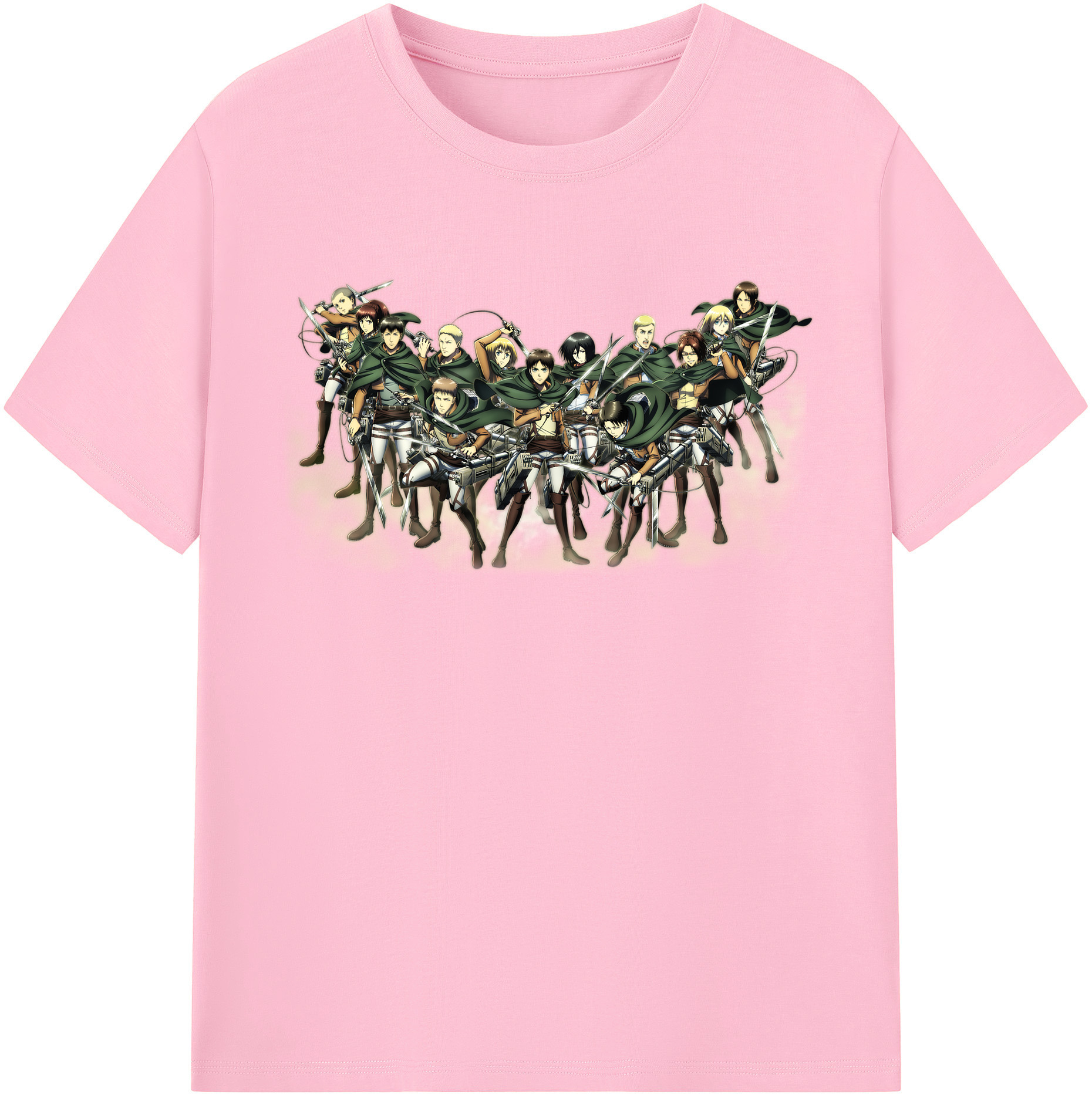 （画像用） 進撃の巨人 Attack on Titan 綿100％半袖Tシャツ（フロントプリント）