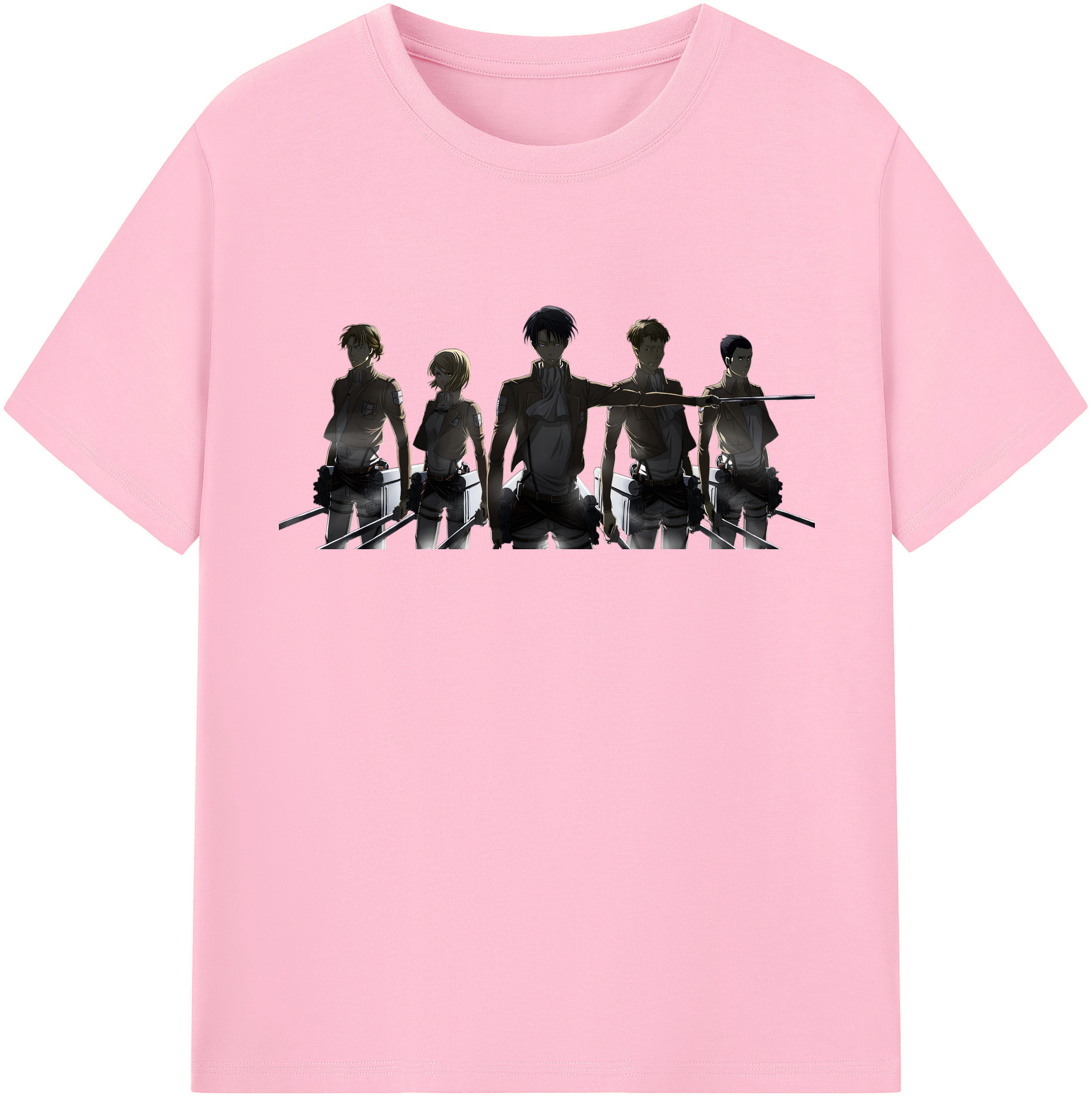 （画像用） 進撃の巨人 Attack on Titan 綿100％半袖Tシャツ（フロントプリント）