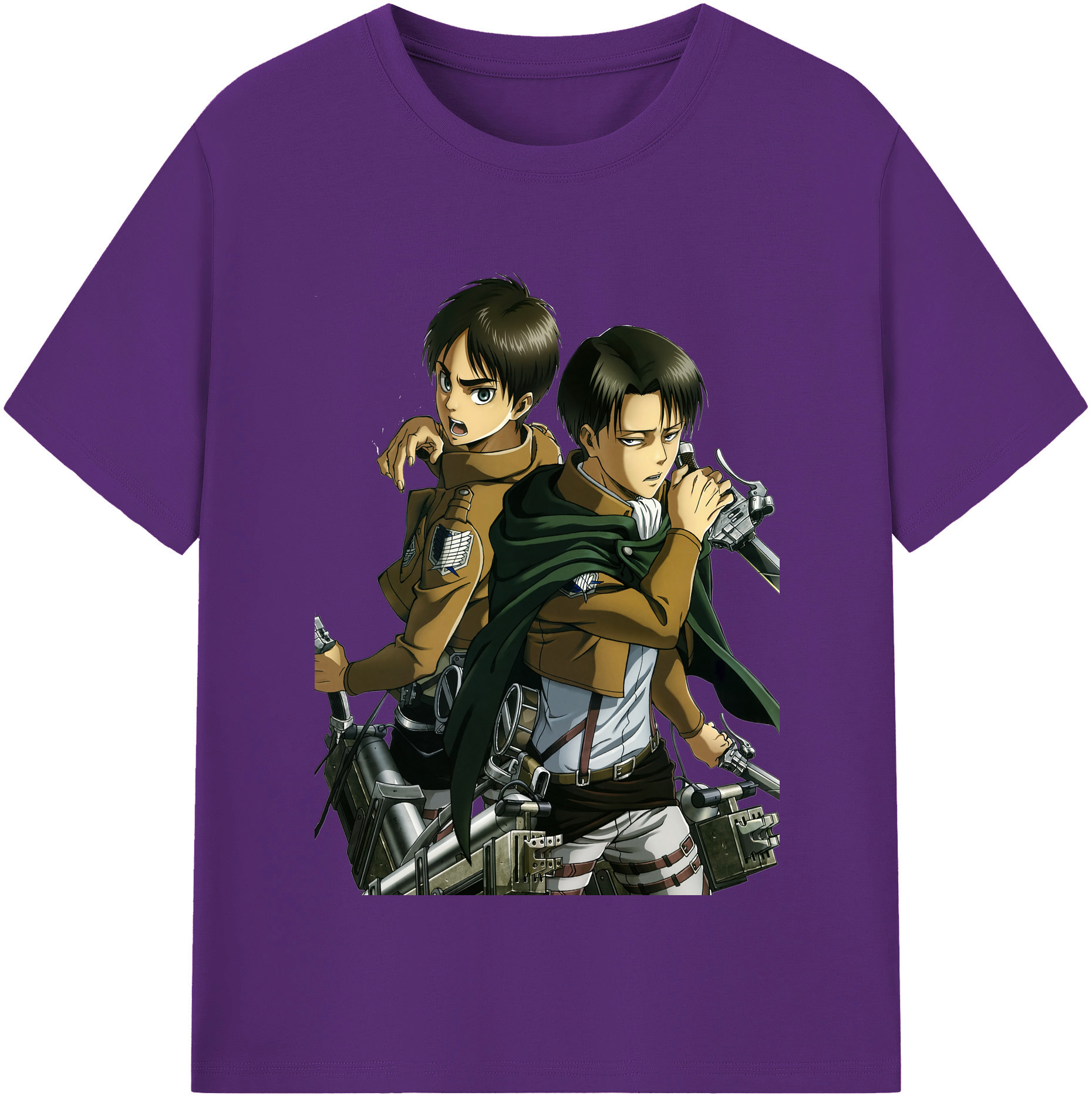 （画像用） 進撃の巨人 リヴァイ·アッカーマン Attack on Titan Levi Ackerman 綿100％半袖Tシャツ（フロントプリント）