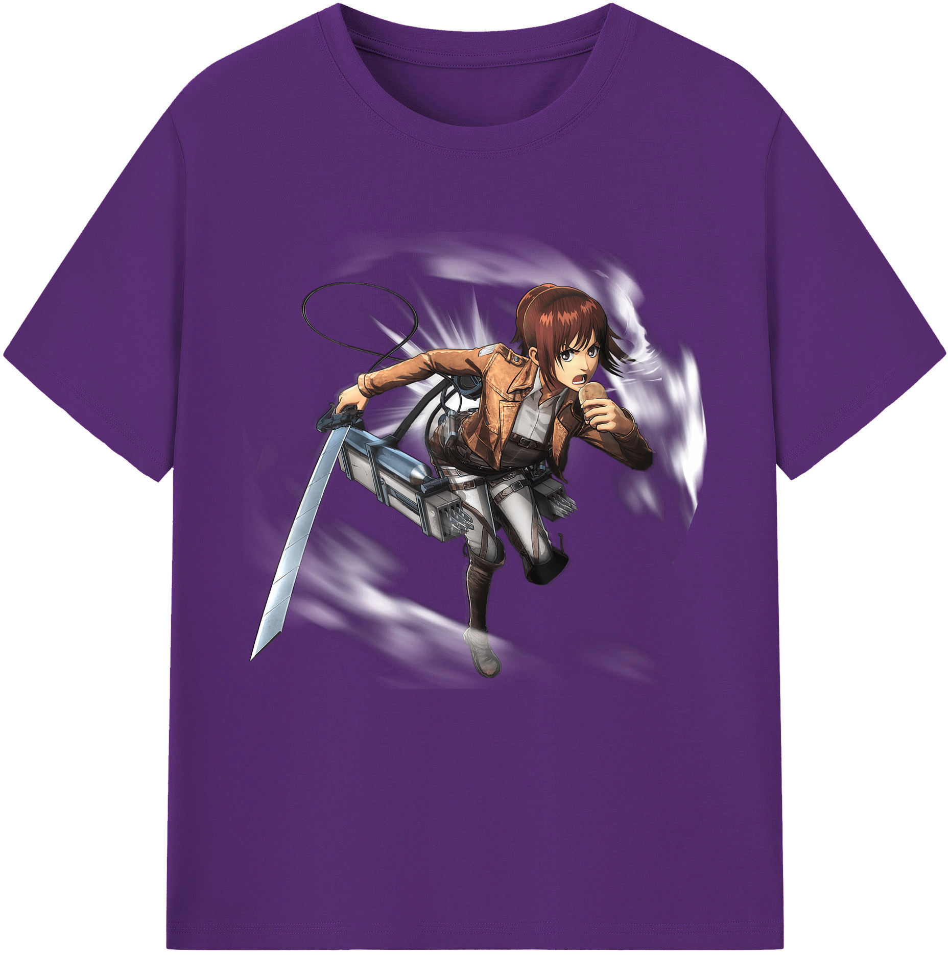 （画像用） 進撃の巨人 サシャ·ブラウス Attack on Titan Sasha Blaus 綿100％半袖Tシャツ（フロントプリント）