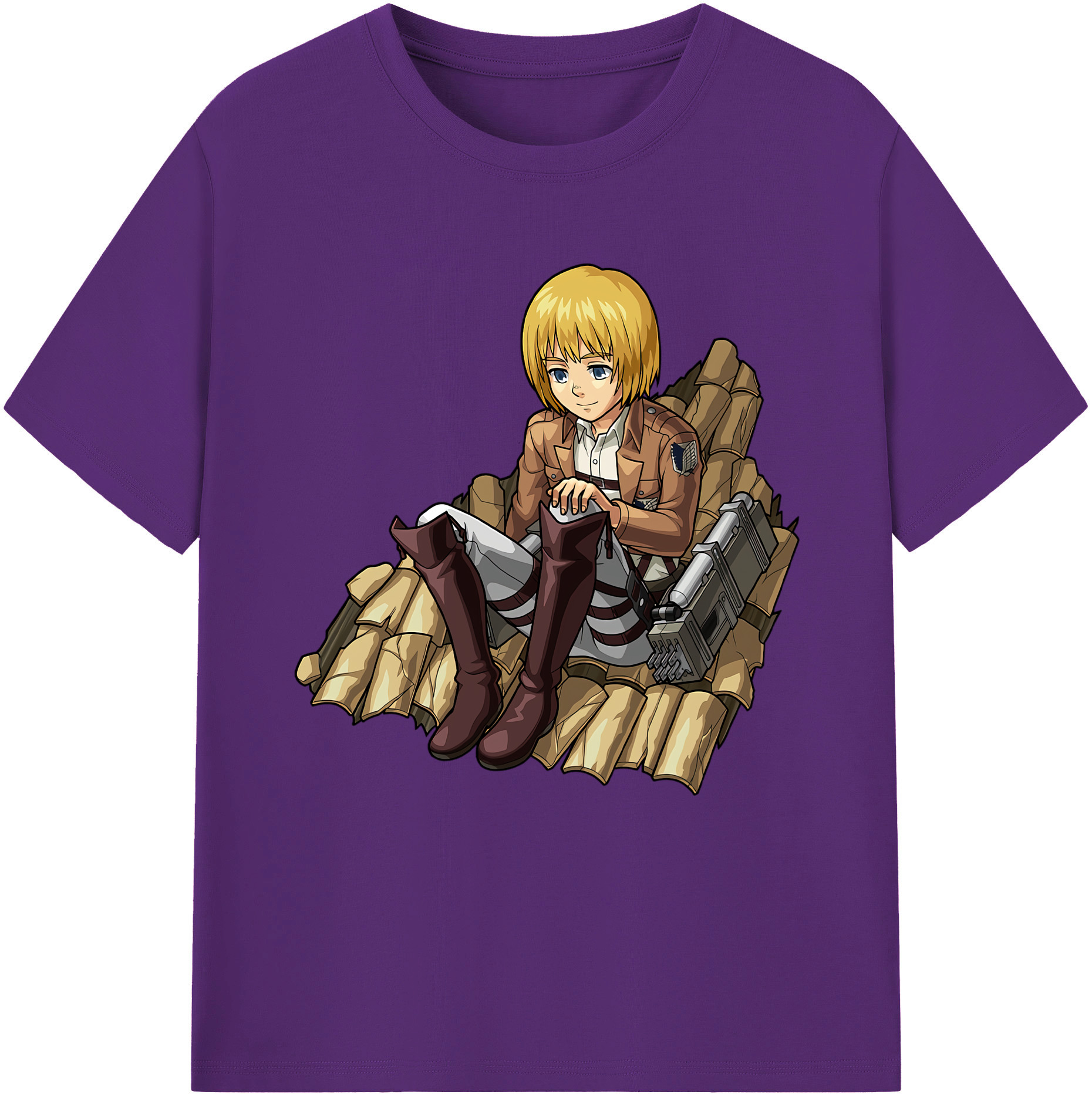 （画像用） 進撃の巨人 アルミン·アルレルト Attack on Titan Armin Arlert 綿100％半袖Tシャツ（フロントプリント）