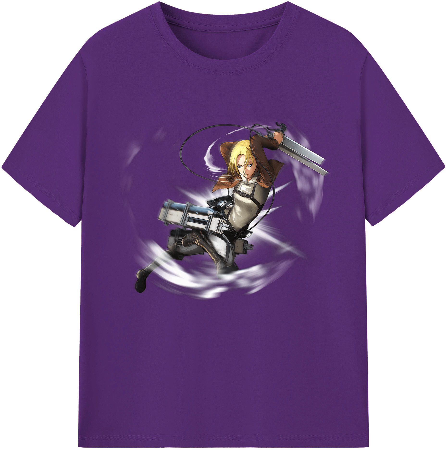 （画像用） 進撃の巨人 アニ・レオンハート Attack on Titan Annie Leonhart 綿100％半袖Tシャツ（フロントプリント）