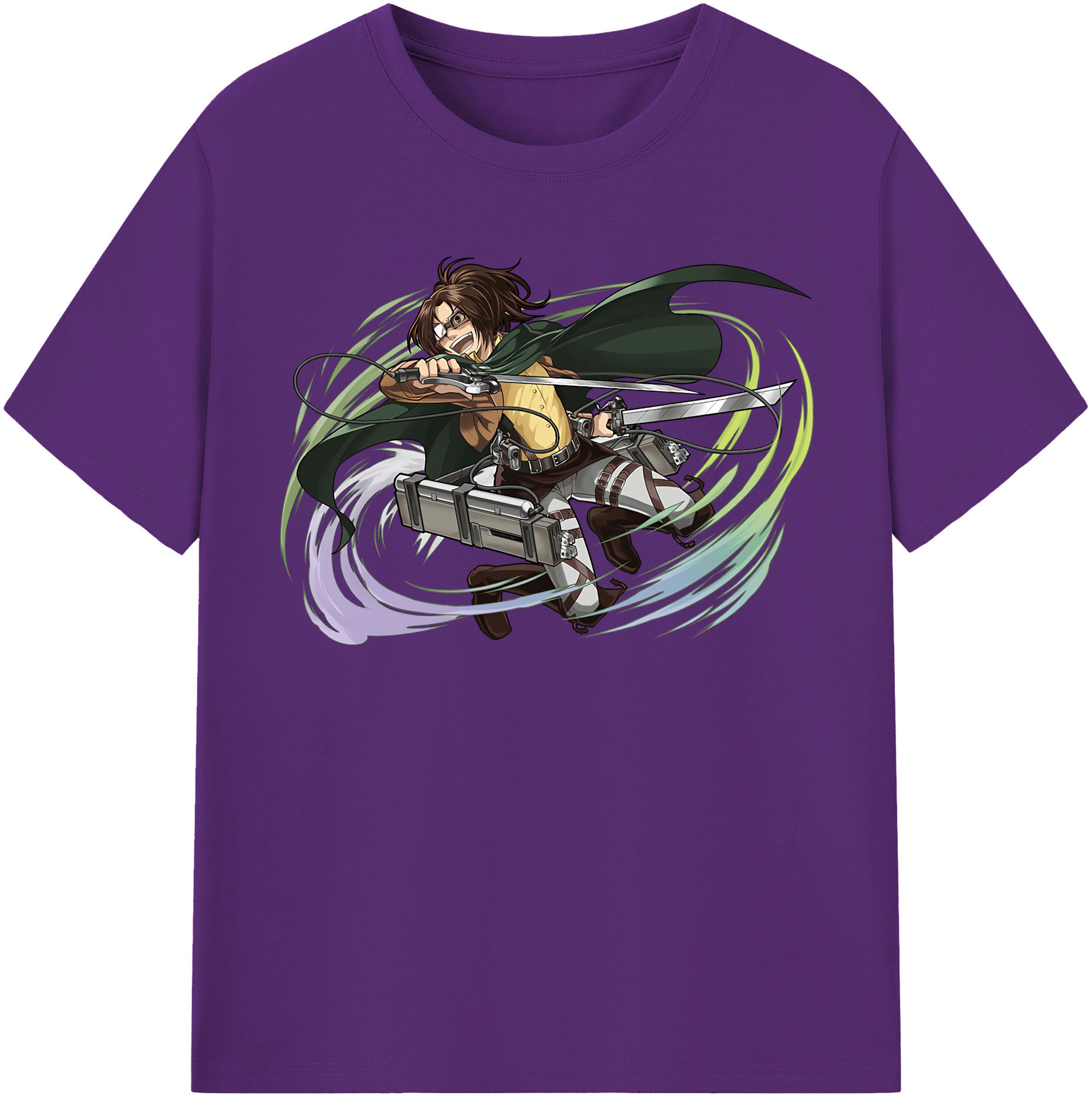 （画像用） 進撃の巨人 ハンジ·ゾエ Attack on Titan Hanji Zoe 綿100％半袖Tシャツ（フロントプリント）
