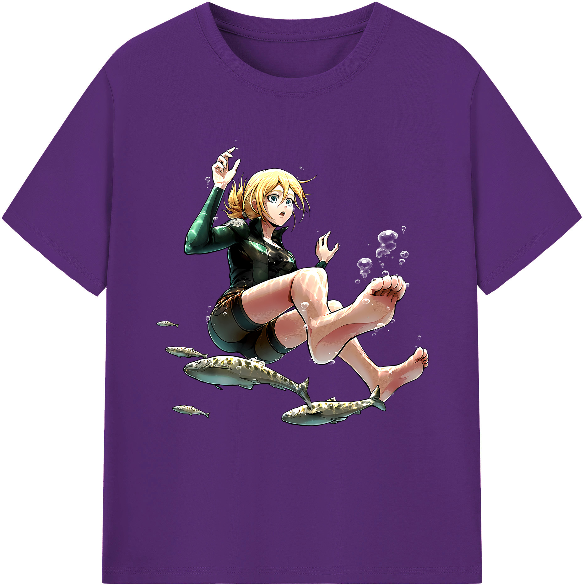 （画像用） 進撃の巨人 クリスタ·レンズ Attack on Titan Christa Lenz 綿100％半袖Tシャツ（フロントプリント）