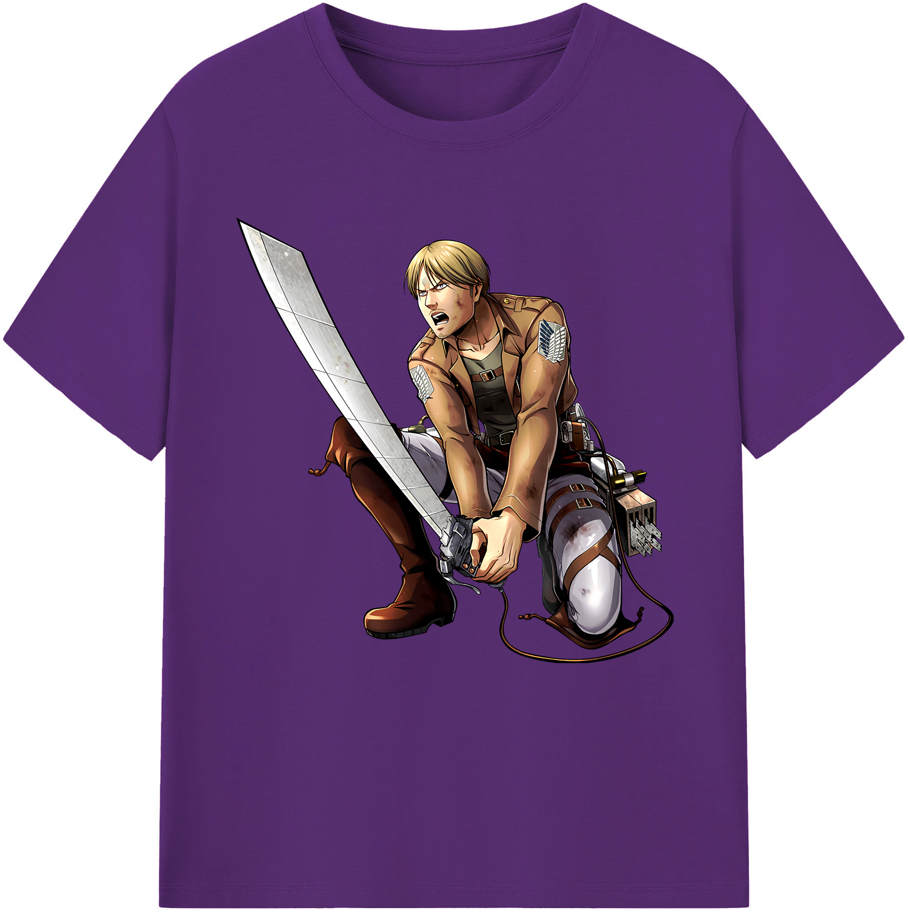 （画像用） 進撃の巨人 ミケ·ザカリアス Attack on Titan Mike Zakarius 綿100％半袖Tシャツ（フロントプリント）