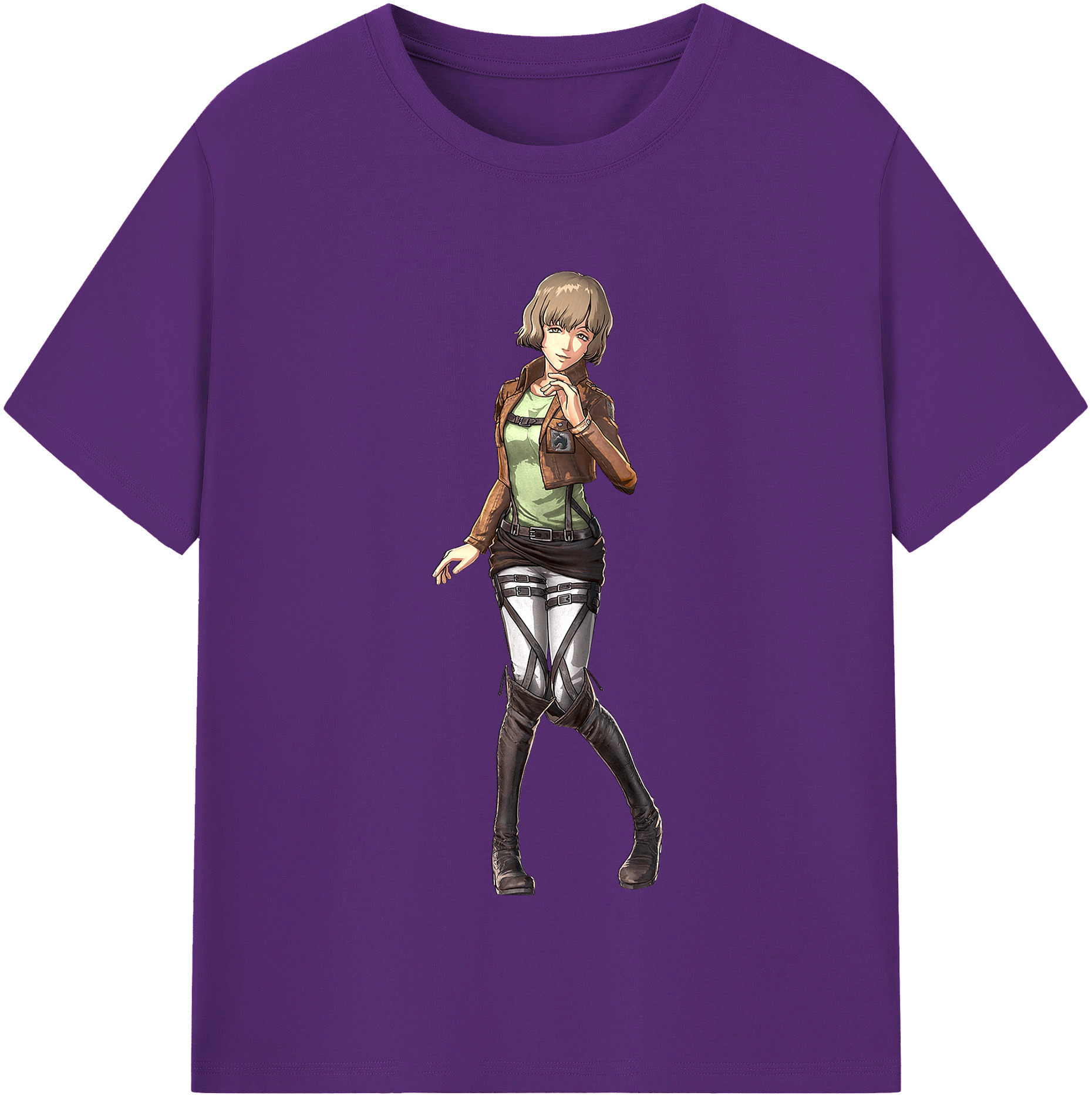 （画像用） 進撃の巨人 ヒツチ Attack on Titan Hitch 綿100％半袖Tシャツ（フロントプリント）