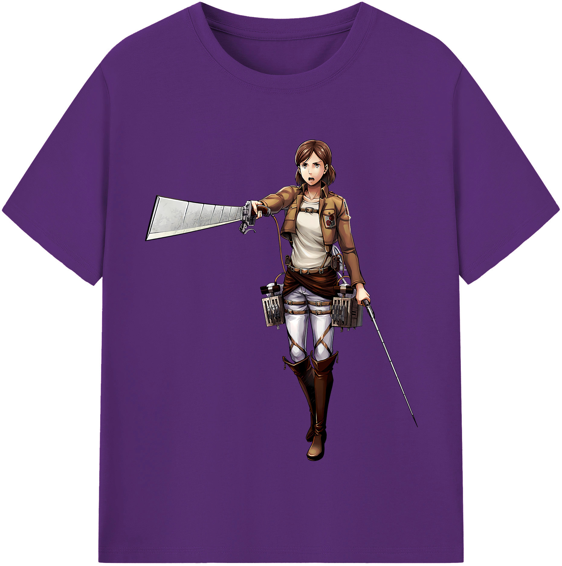 （画像用） 進撃の巨人 Attack on Titan 綿100％半袖Tシャツ（フロントプリント）