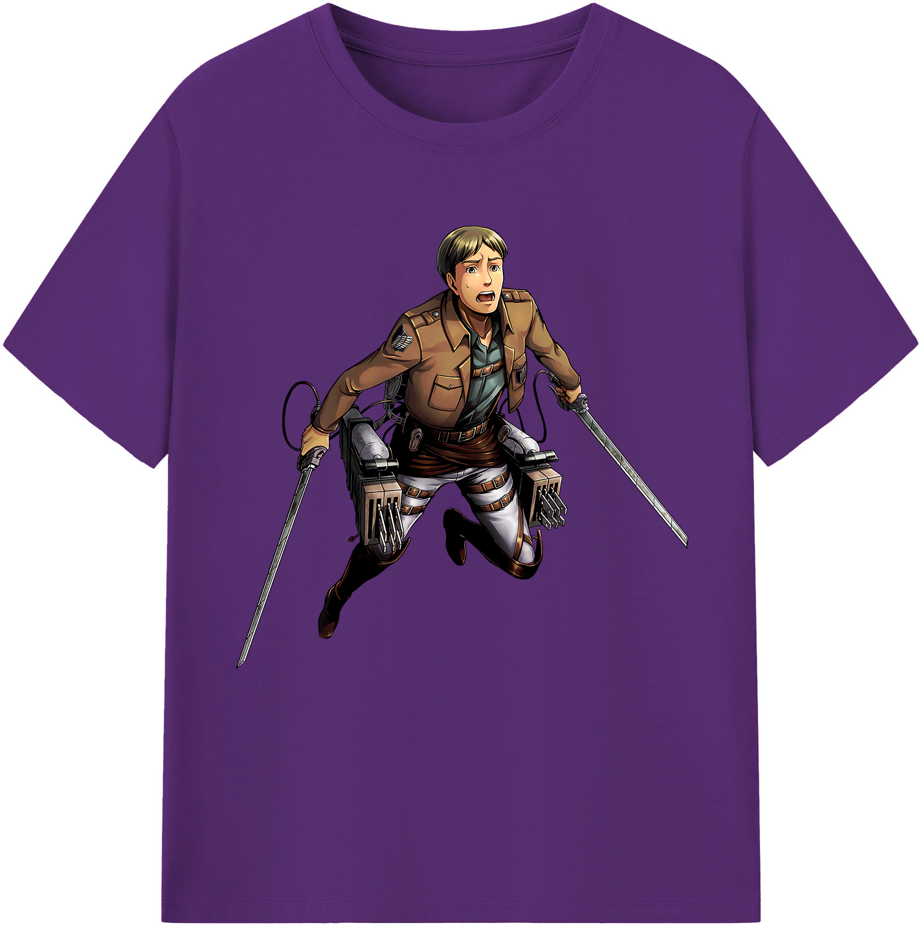 （画像用） 進撃の巨人 Attack on Titan 綿100％半袖Tシャツ（フロントプリント）