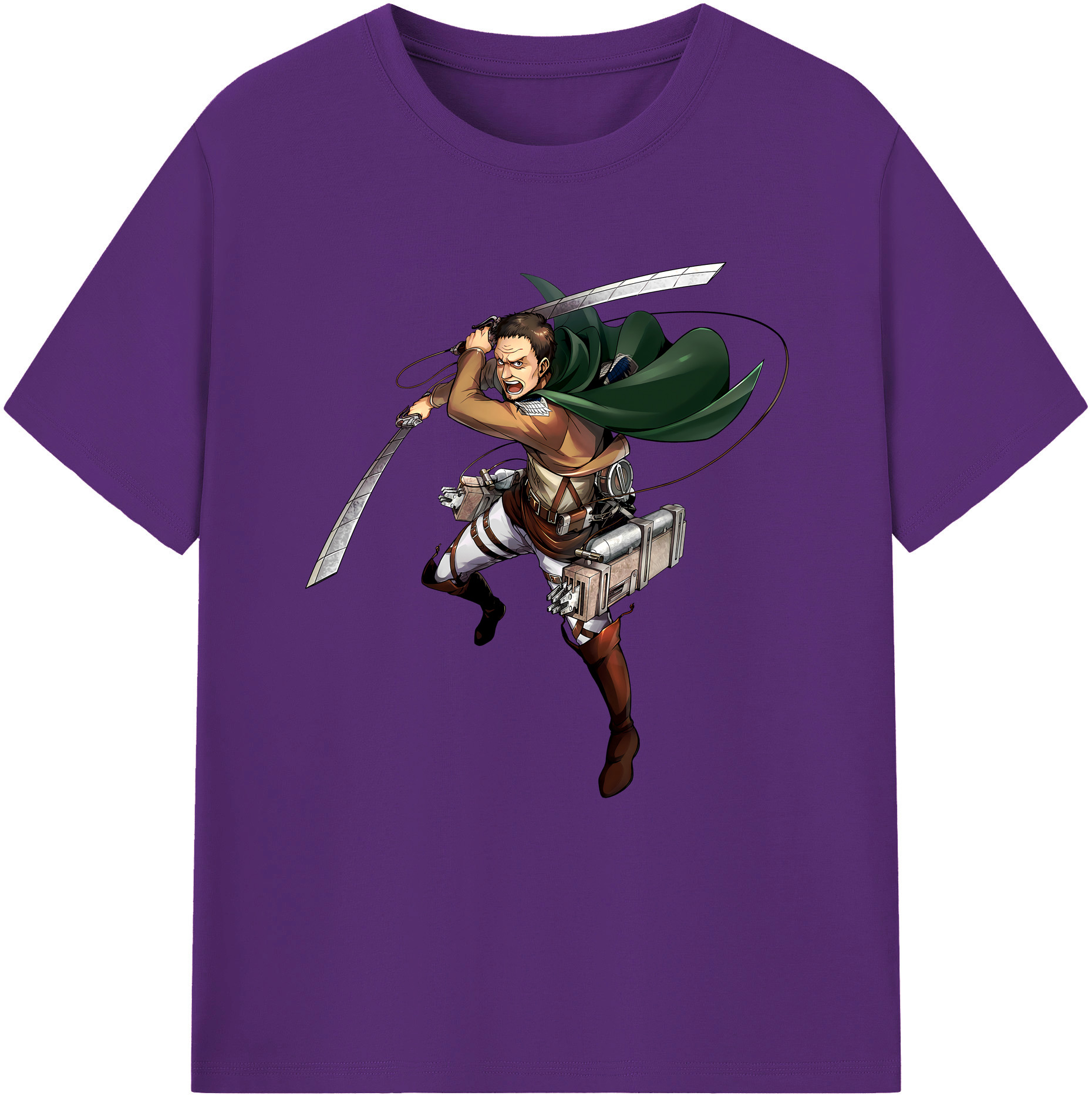 （画像用） 進撃の巨人 Attack on Titan 綿100％半袖Tシャツ（フロントプリント）