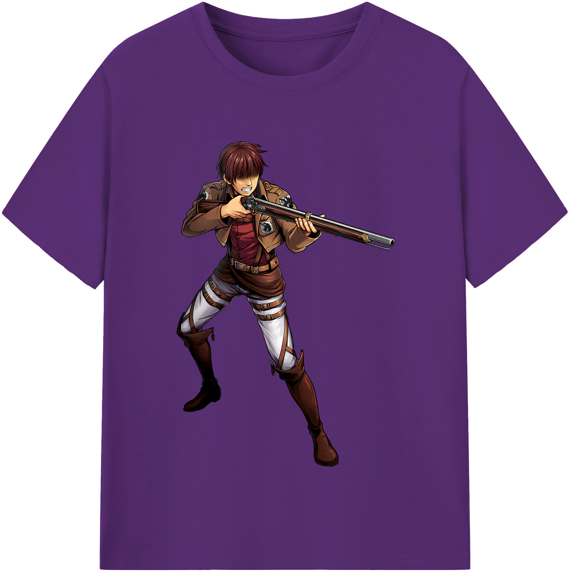 （画像用） 進撃の巨人 Attack on Titan 綿100％半袖Tシャツ（フロントプリント）