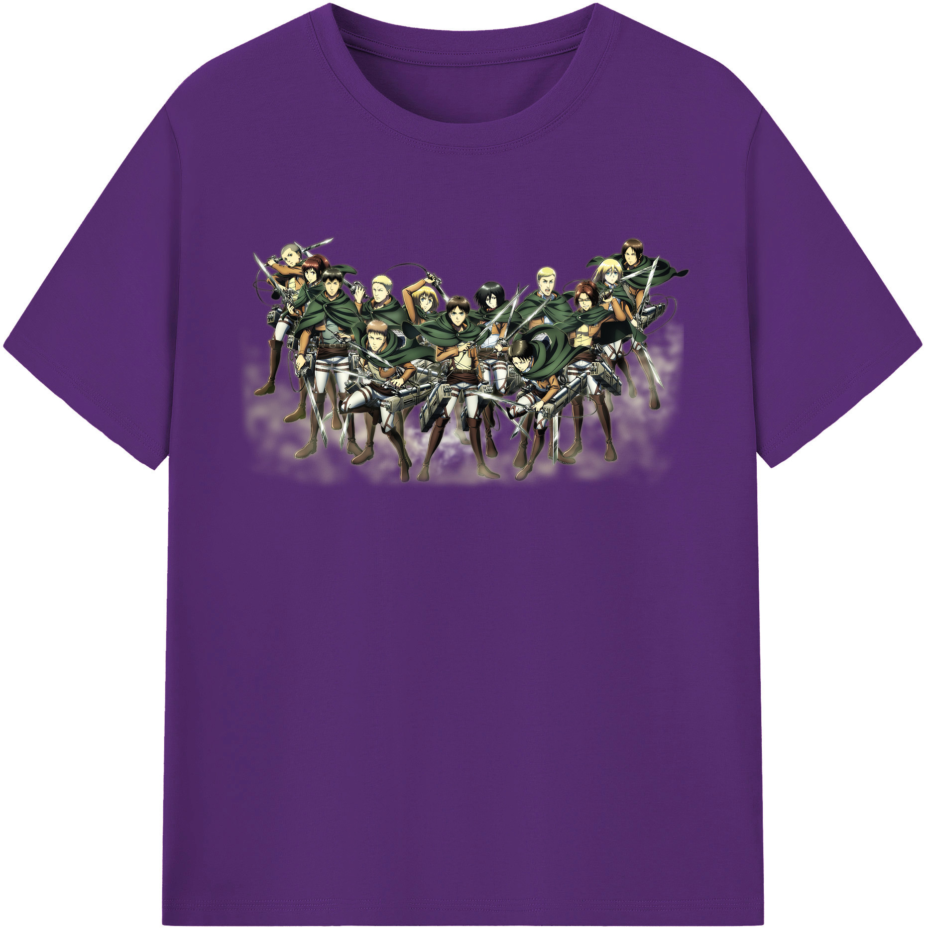 （画像用） 進撃の巨人 Attack on Titan 綿100％半袖Tシャツ（フロントプリント）