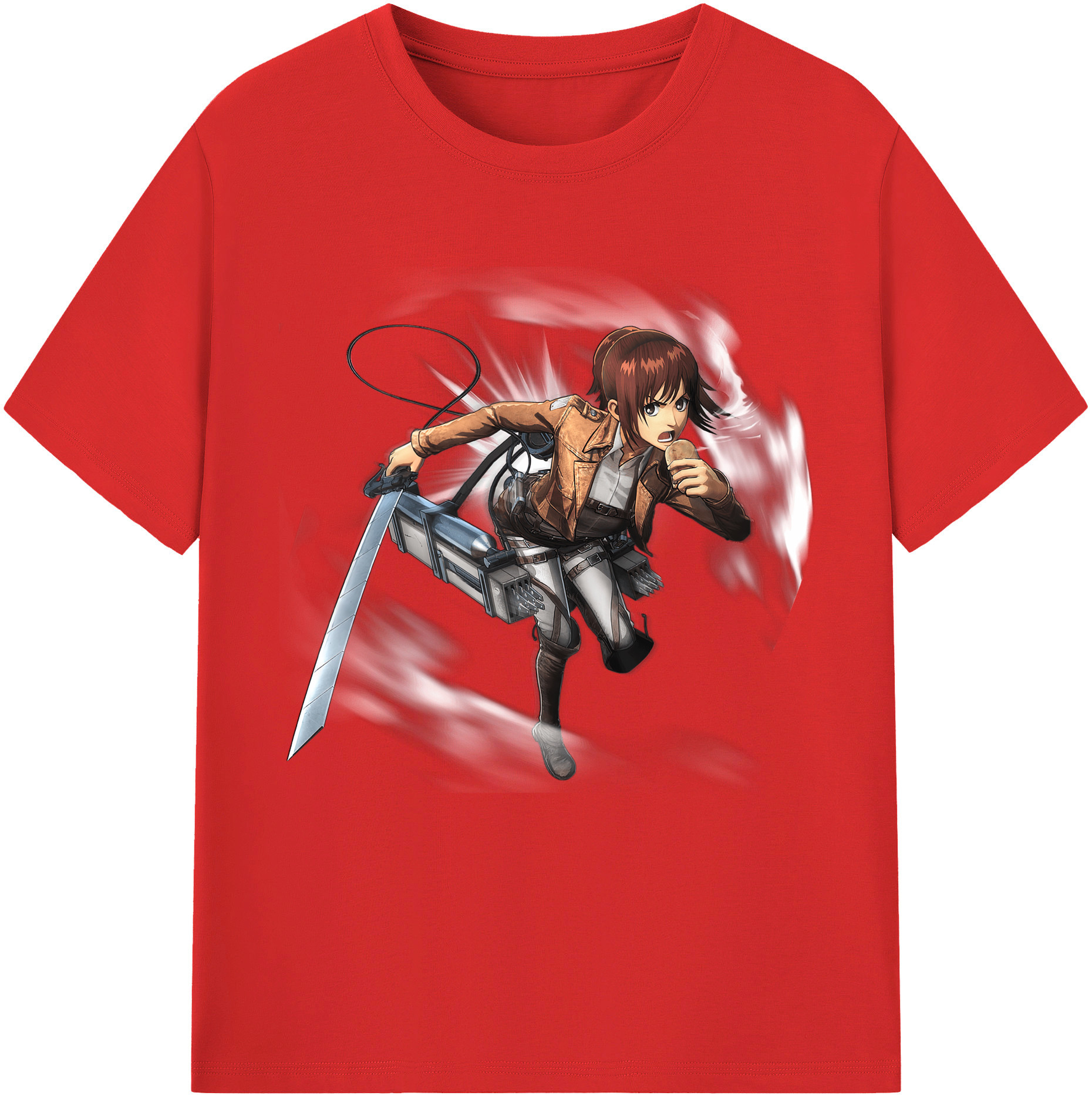 （画像用） 進撃の巨人 サシャ·ブラウス Attack on Titan Sasha Blaus 綿100％半袖Tシャツ（フロントプリント）