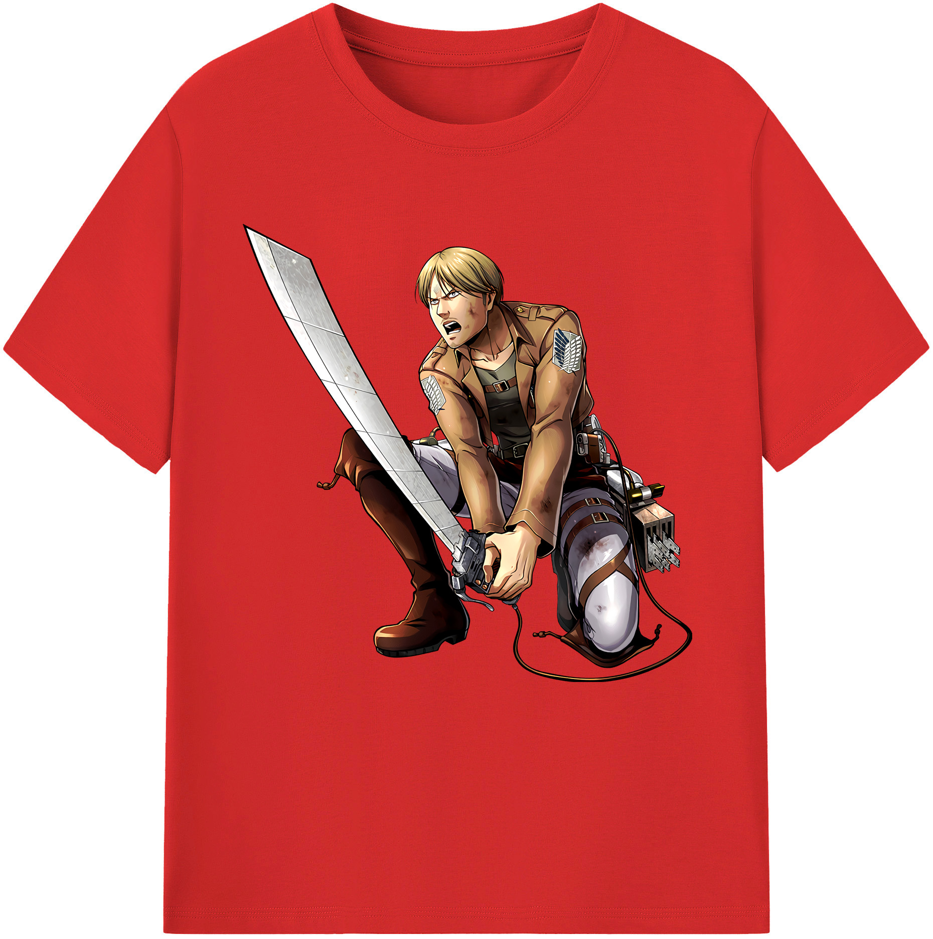 （画像用） 進撃の巨人 ミケ·ザカリアス Attack on Titan Mike Zakarius 綿100％半袖Tシャツ（フロントプリント）