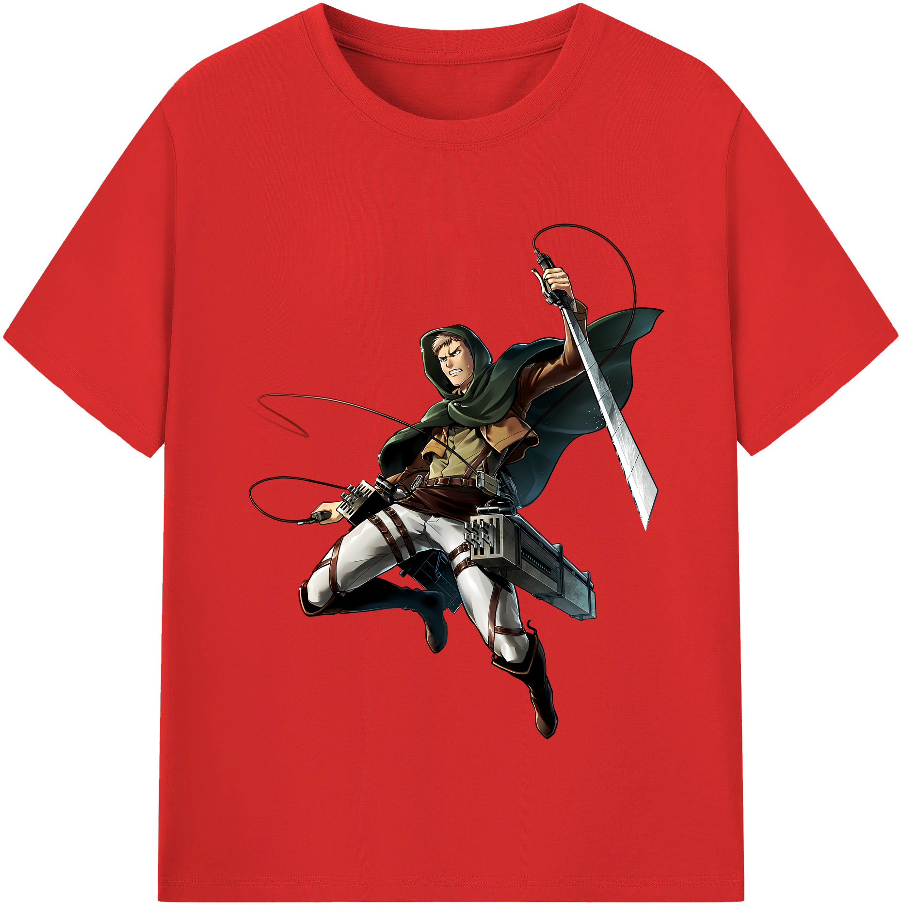 （画像用） 進撃の巨人 Attack on Titan 綿100％半袖Tシャツ（フロントプリント）