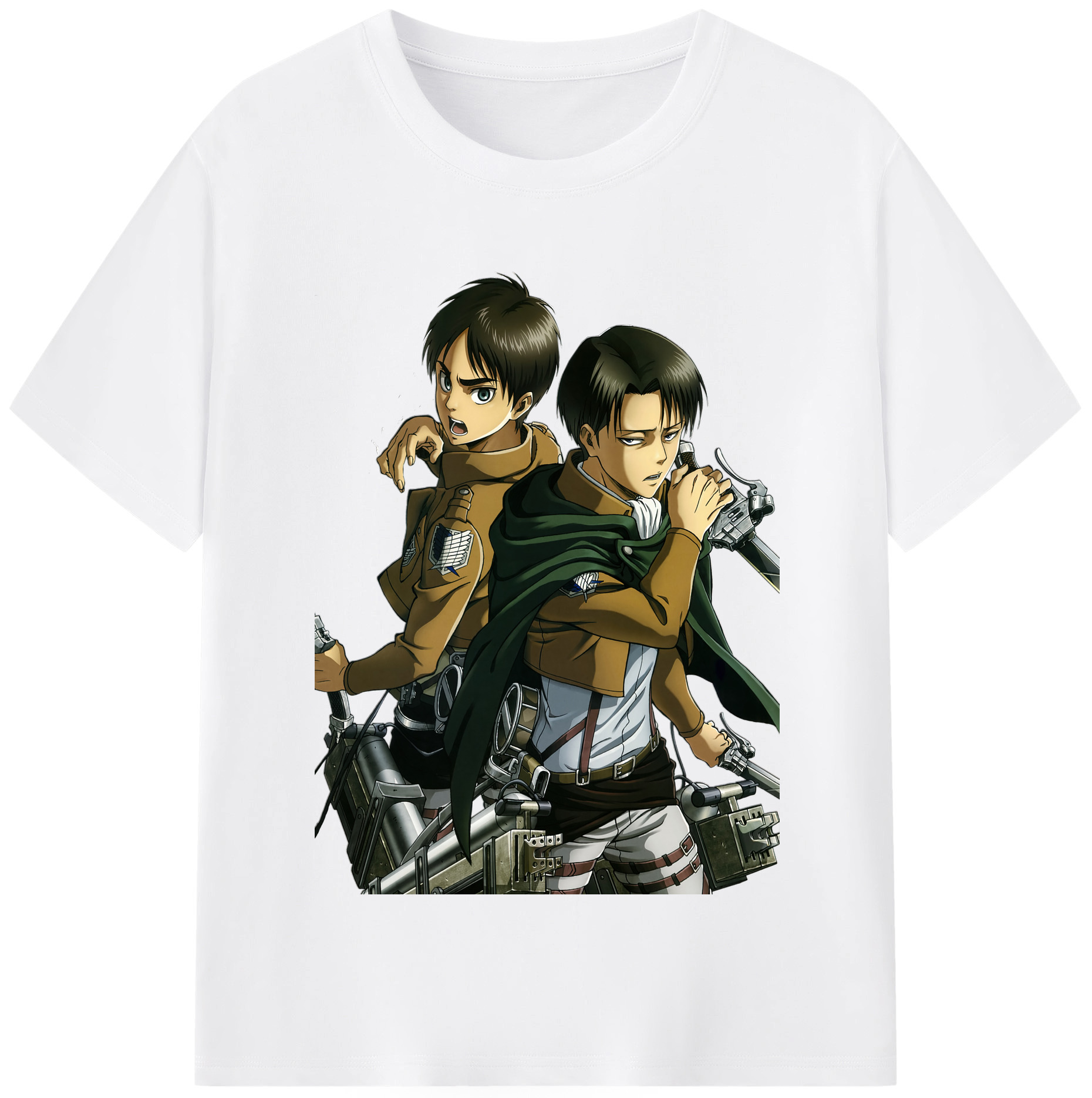 （画像用） 進撃の巨人 リヴァイ·アッカーマン Attack on Titan Levi Ackerman 綿100％半袖Tシャツ（フロントプリント）