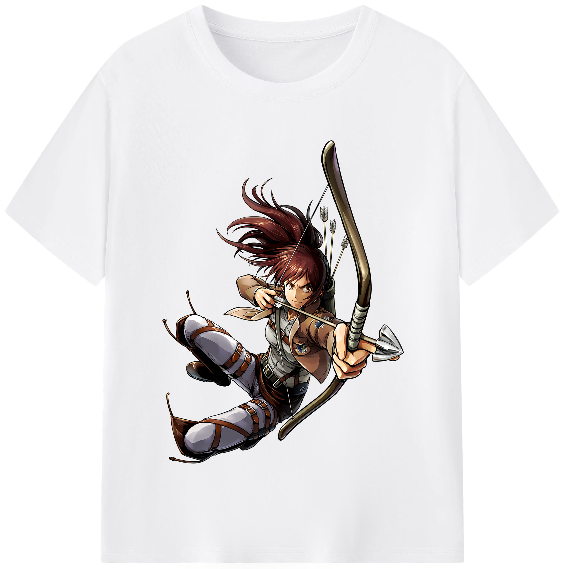 （画像用） 進撃の巨人 サシャ·ブラウス Attack on Titan Sasha Blaus 綿100％半袖Tシャツ（フロントプリント）