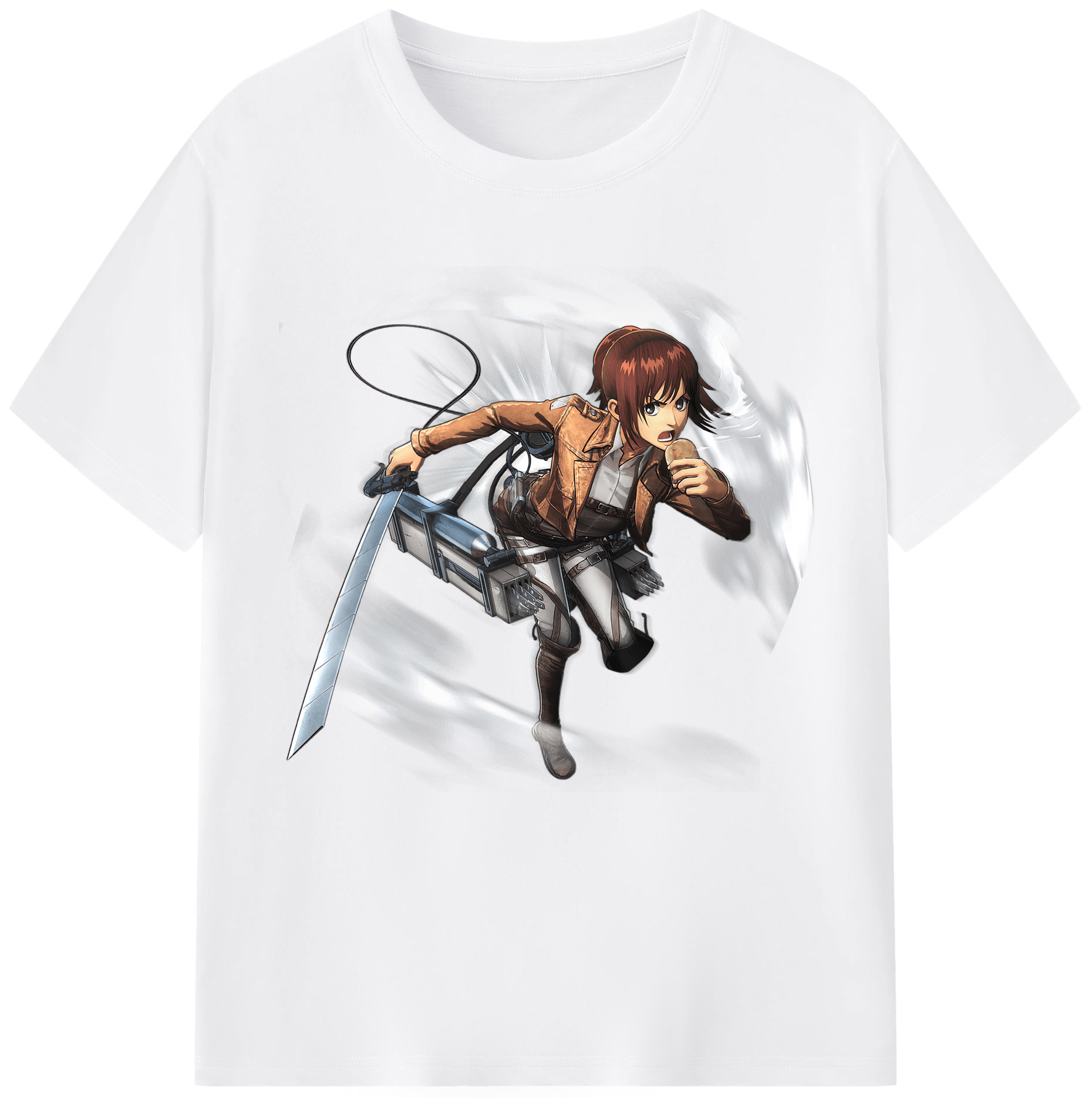 （画像用） 進撃の巨人 サシャ·ブラウス Attack on Titan Sasha Blaus 綿100％半袖Tシャツ（フロントプリント）
