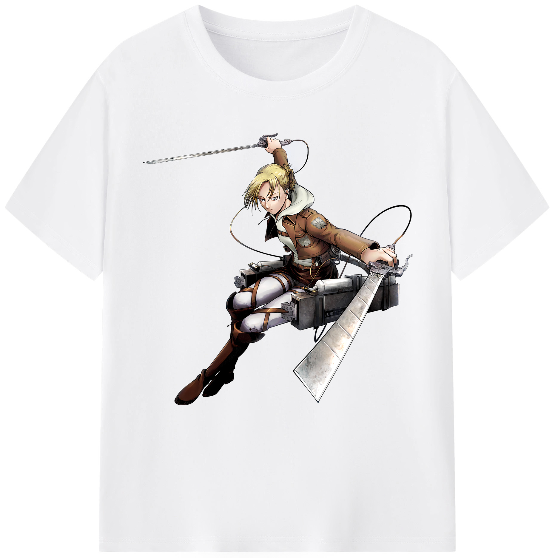 （画像用） 進撃の巨人 アニ・レオンハート Attack on Titan Annie Leonhart 綿100％半袖Tシャツ（フロントプリント）
