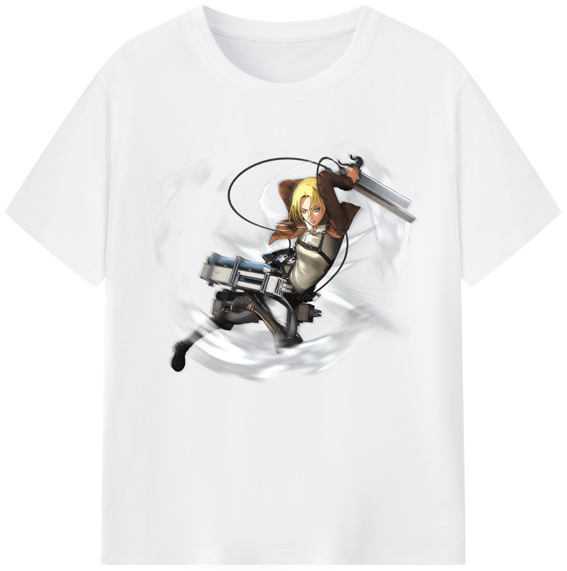 （画像用） 進撃の巨人 アニ・レオンハート Attack on Titan Annie Leonhart 綿100％半袖Tシャツ（フロントプリント）