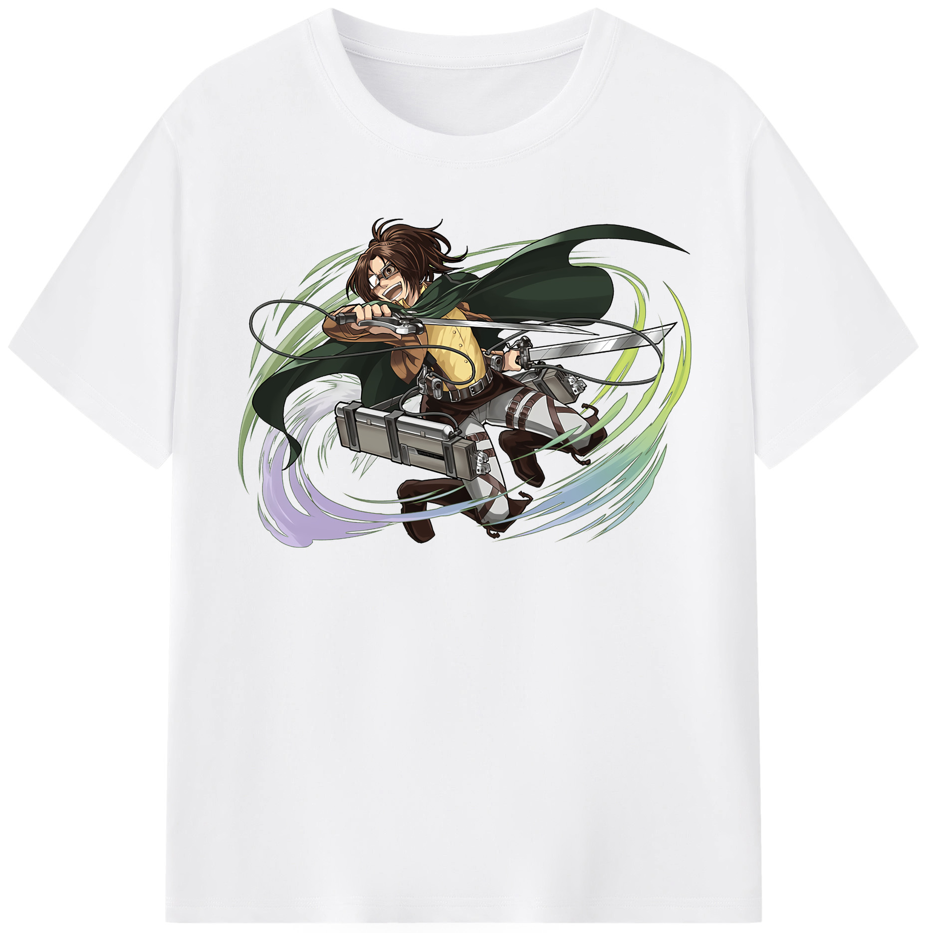 （画像用） 進撃の巨人 ハンジ·ゾエ Attack on Titan Hanji Zoe 綿100％半袖Tシャツ（フロントプリント）