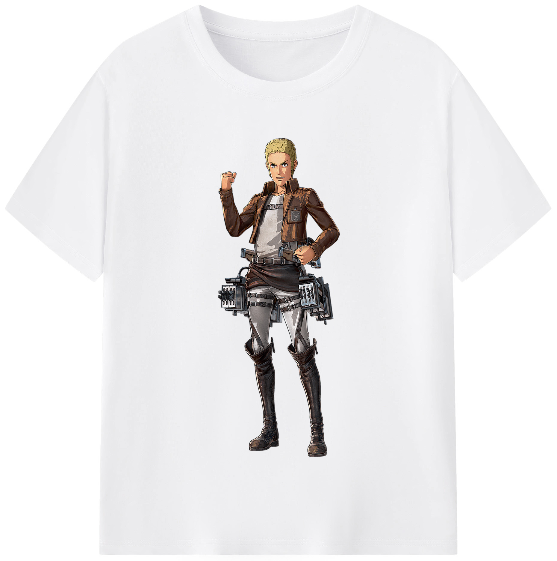 （画像用） 進撃の巨人 ライナー・ブラウン Attack on Titan Reiner Braun 綿100％半袖Tシャツ（フロントプリント）