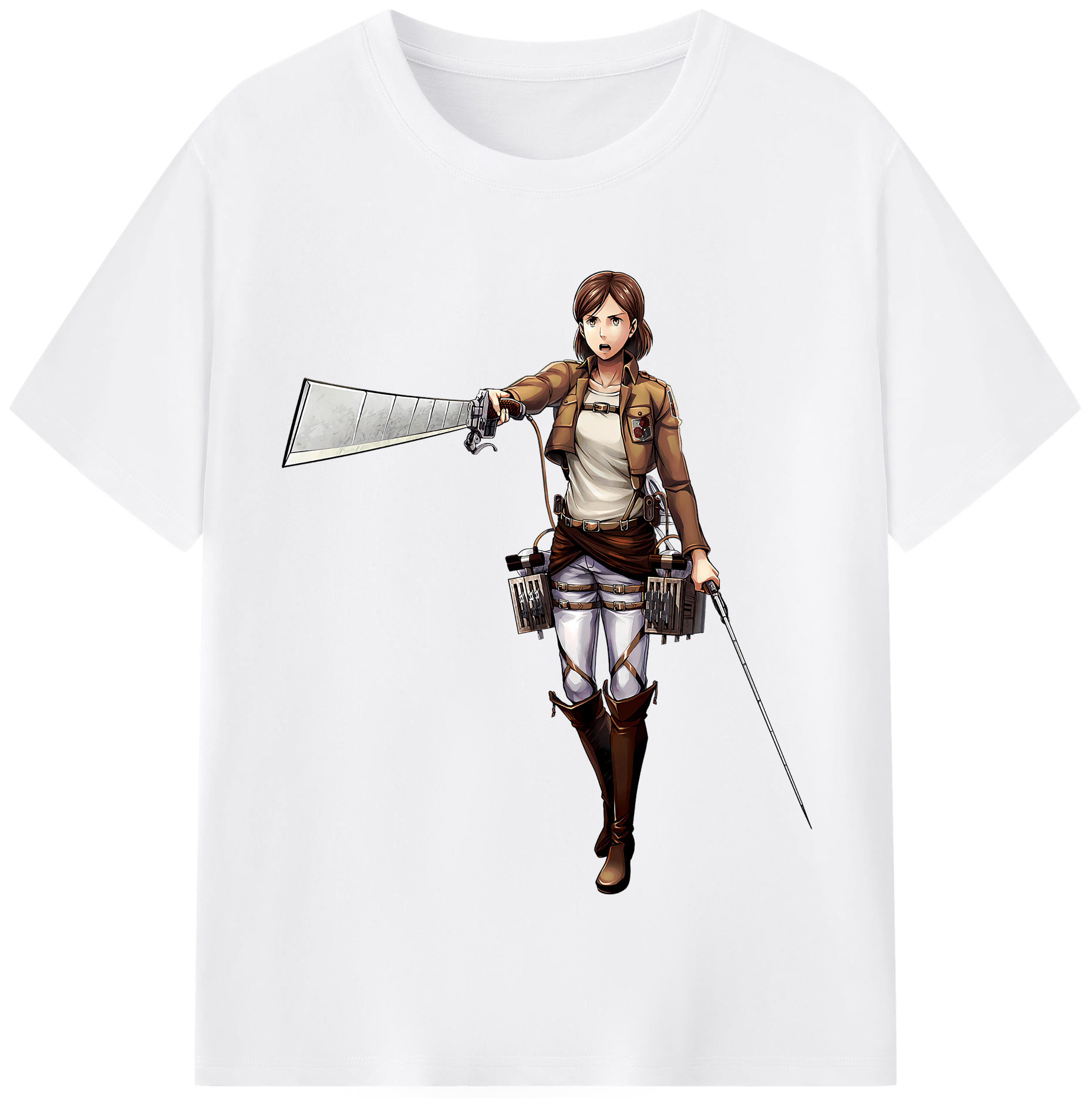 （画像用） 進撃の巨人 Attack on Titan 綿100％半袖Tシャツ（フロントプリント）