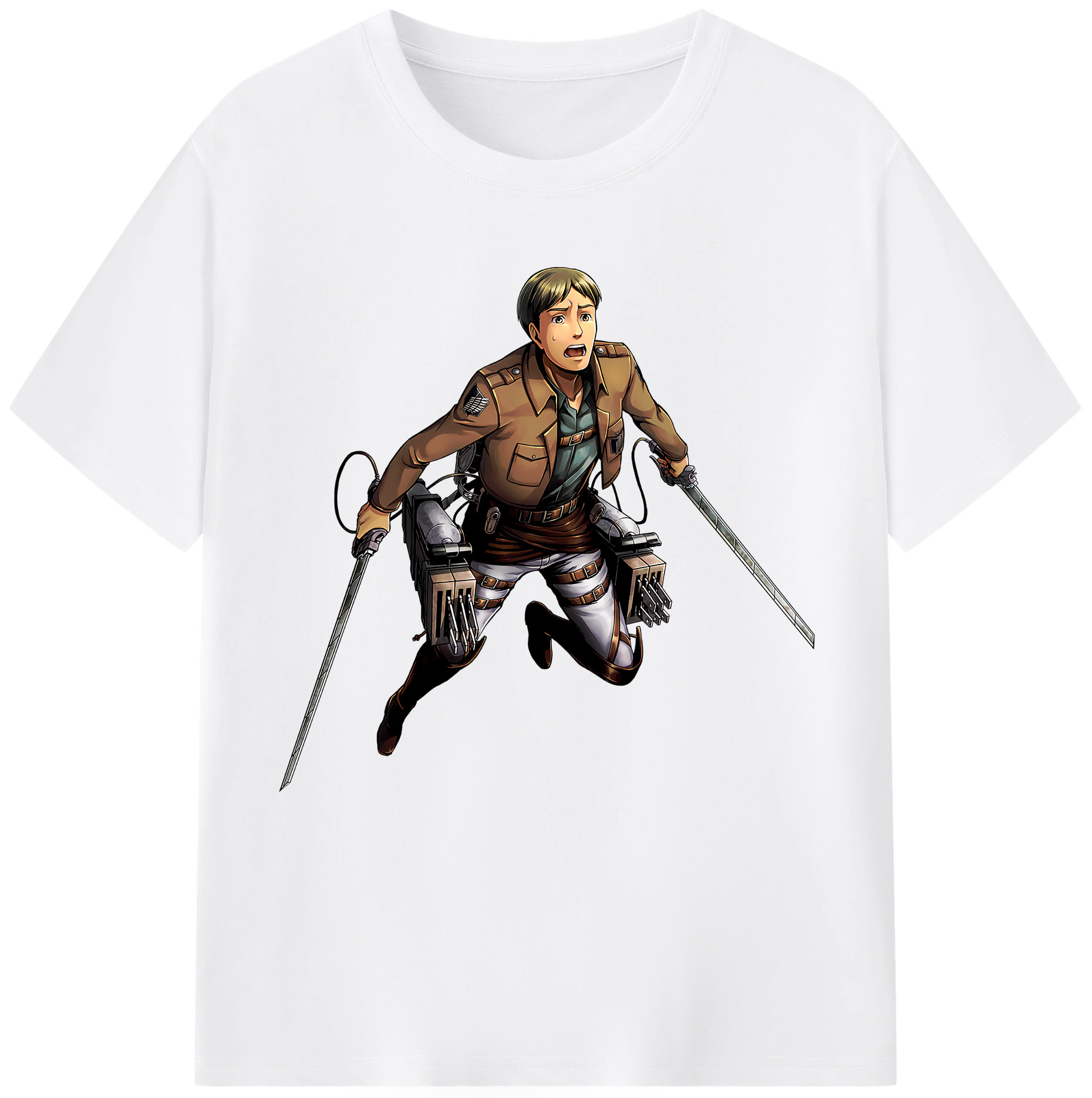 （画像用） 進撃の巨人 Attack on Titan 綿100％半袖Tシャツ（フロントプリント）