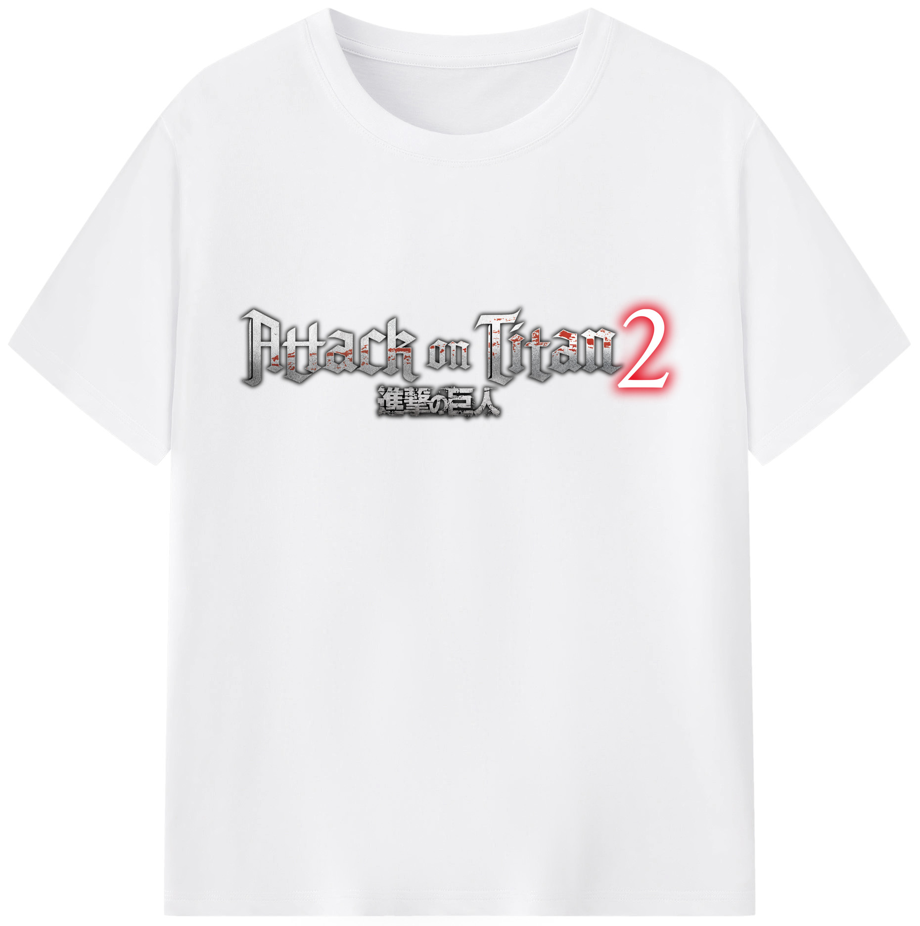 （画像用） 進撃の巨人 Attack on Titan 綿100％半袖Tシャツ（フロントプリント）