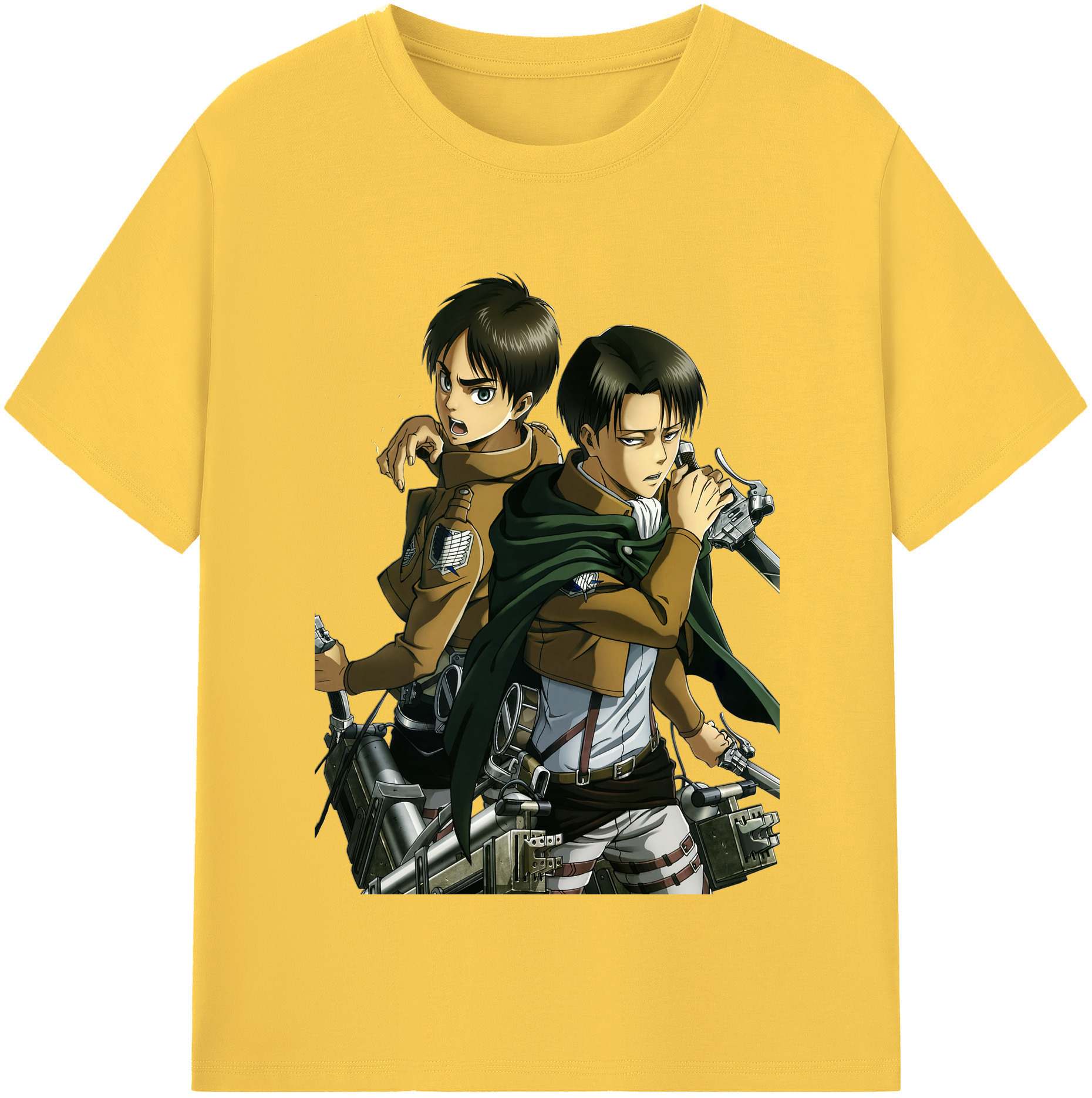 （画像用） 進撃の巨人 リヴァイ·アッカーマン Attack on Titan Levi Ackerman 綿100％半袖Tシャツ（フロントプリント）