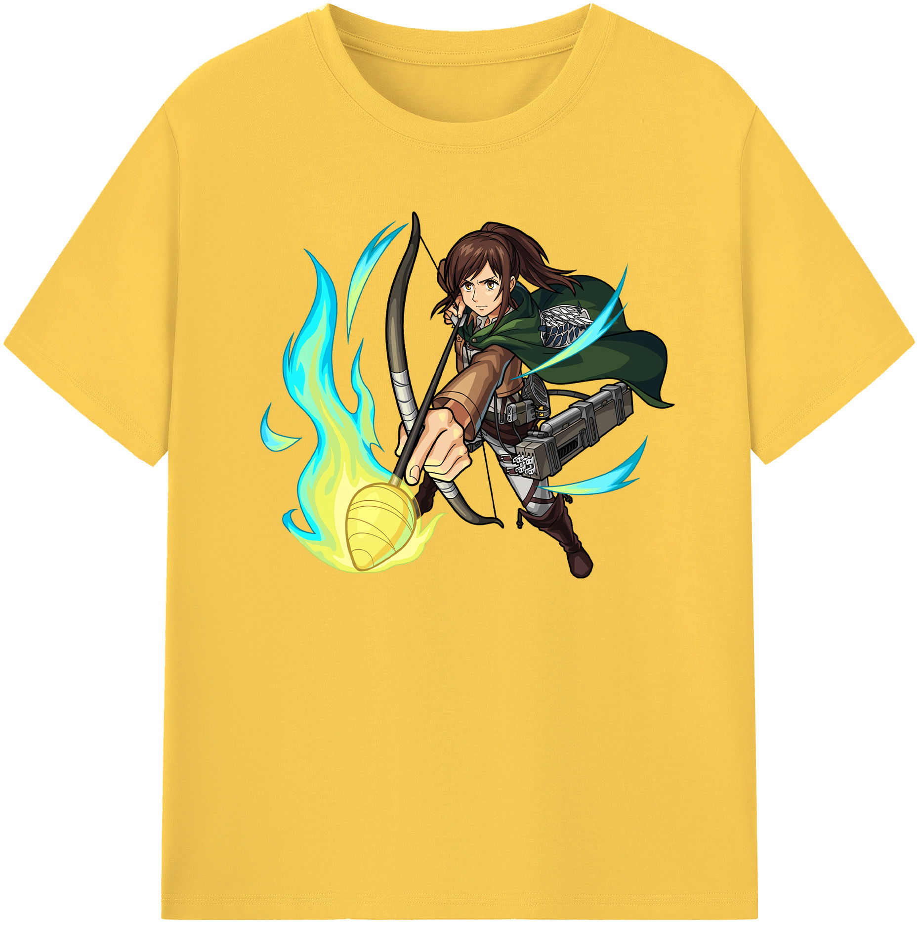 （画像用） 進撃の巨人 サシャ·ブラウス Attack on Titan Sasha Blaus 綿100％半袖Tシャツ（フロントプリント）