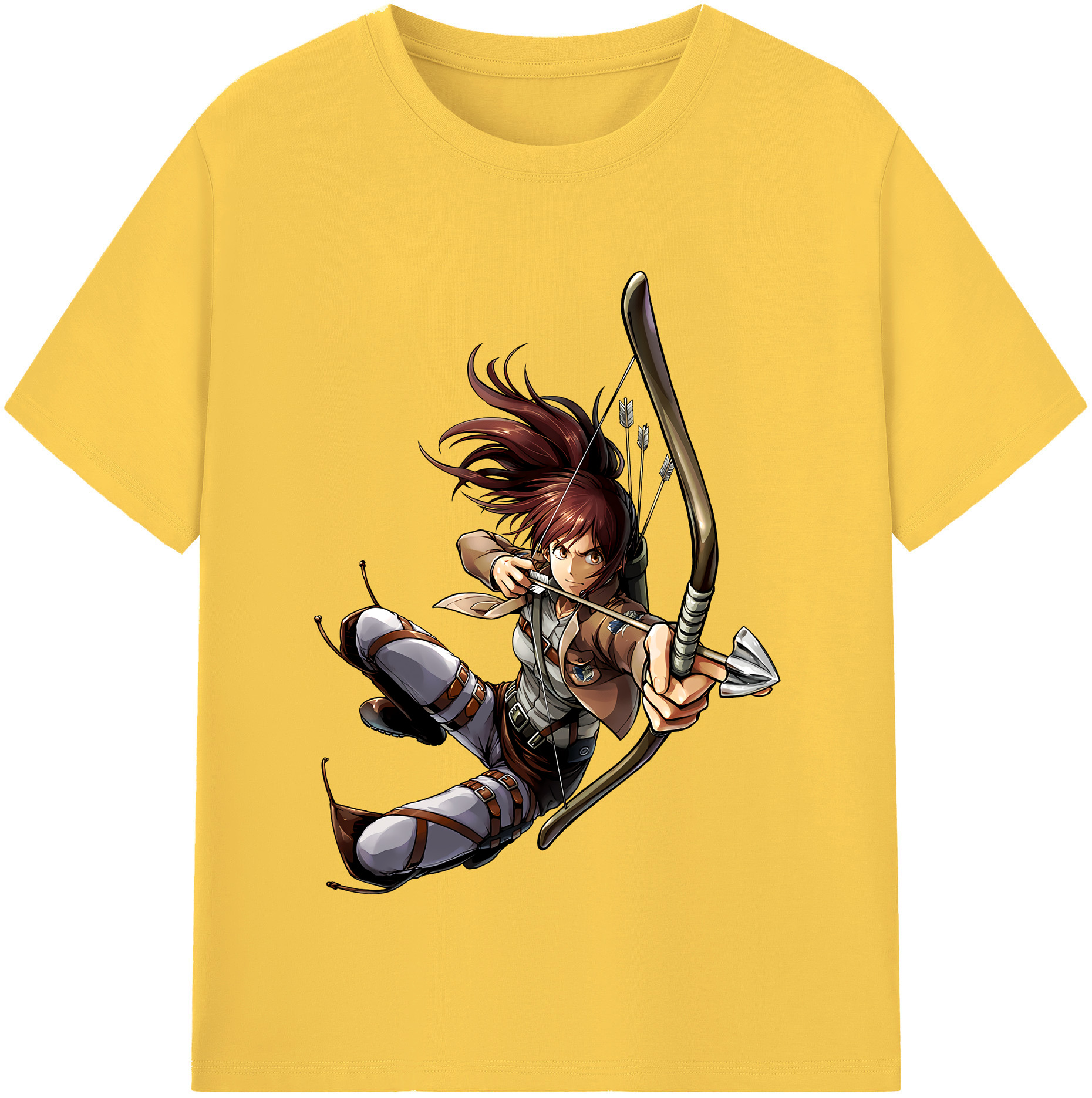 （画像用） 進撃の巨人 サシャ·ブラウス Attack on Titan Sasha Blaus 綿100％半袖Tシャツ（フロントプリント）