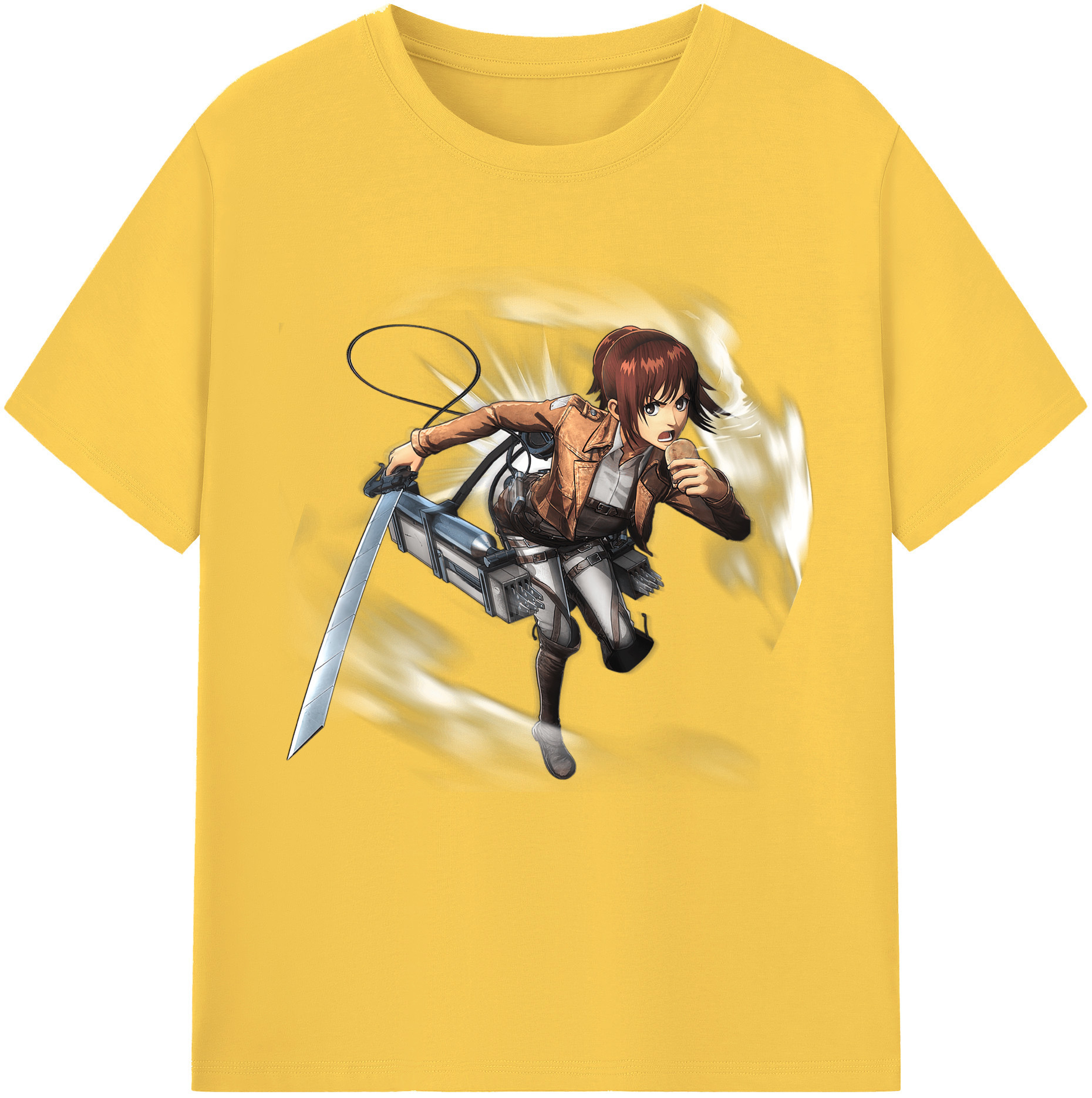 （画像用） 進撃の巨人 サシャ·ブラウス Attack on Titan Sasha Blaus 綿100％半袖Tシャツ（フロントプリント）